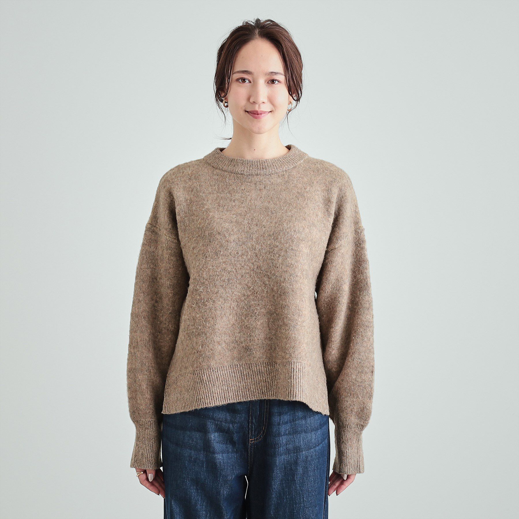 SHOO･LA･RUE「【S-LL】Wフェイス ふわふわ起毛ニット」|ニット・セーター|