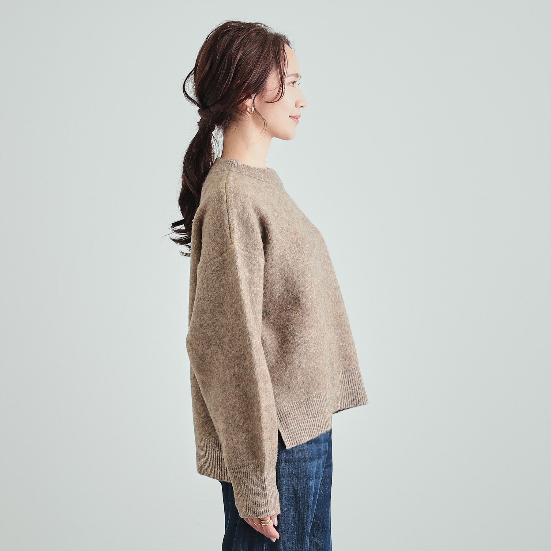 SHOO･LA･RUE「【S-LL】Wフェイス ふわふわ起毛ニット」|ニット・セーター|