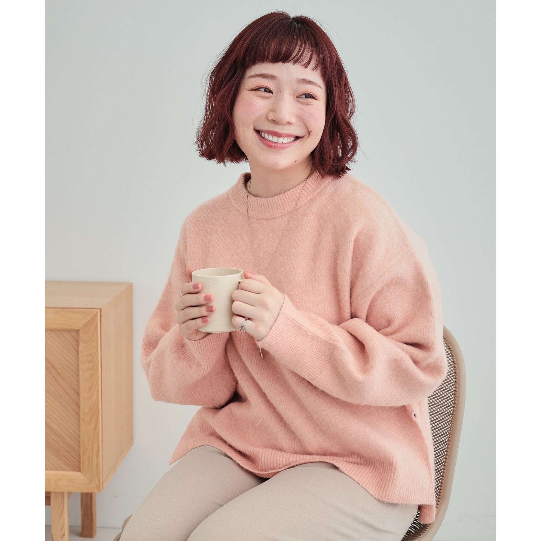 SHOO･LA･RUE「【S-LL】Wフェイス ふわふわ起毛ニット」|ニット・セーター|