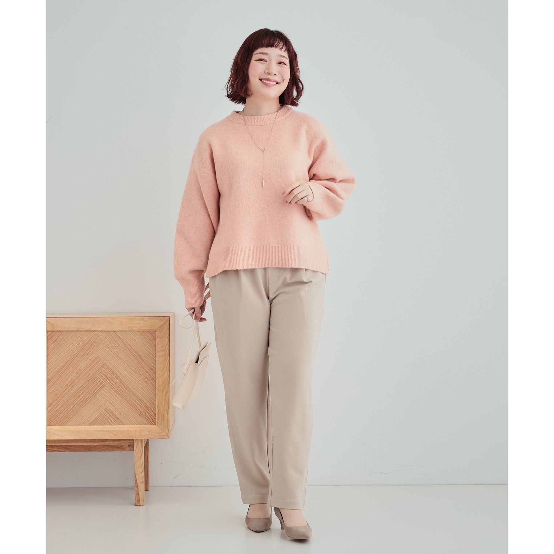 SHOO･LA･RUE「【S-LL】Wフェイス ふわふわ起毛ニット」|ニット・セーター|