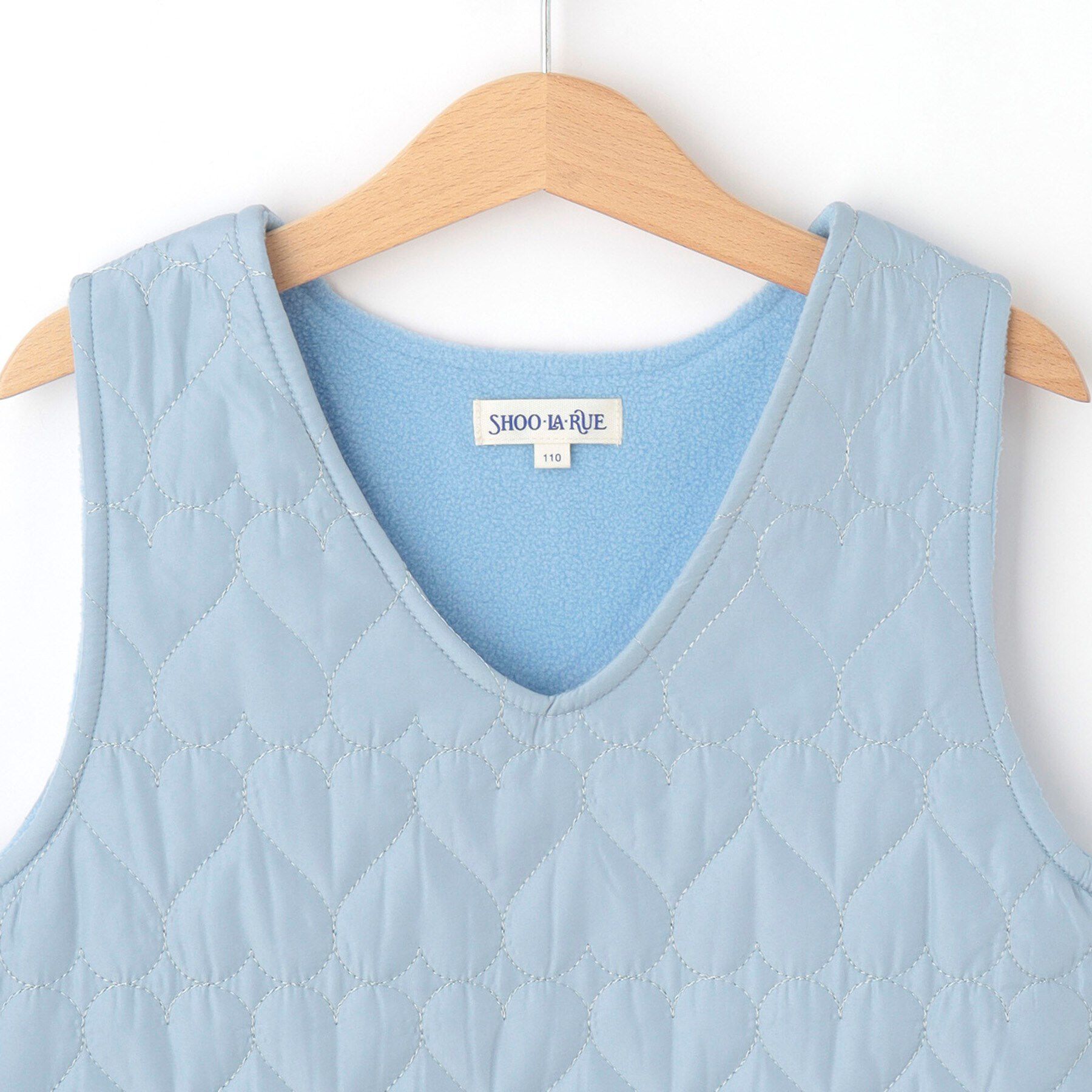 SHOO･LA･RUE「【110-140cm】ハートキルトジャンパースカート」|ワンピース|