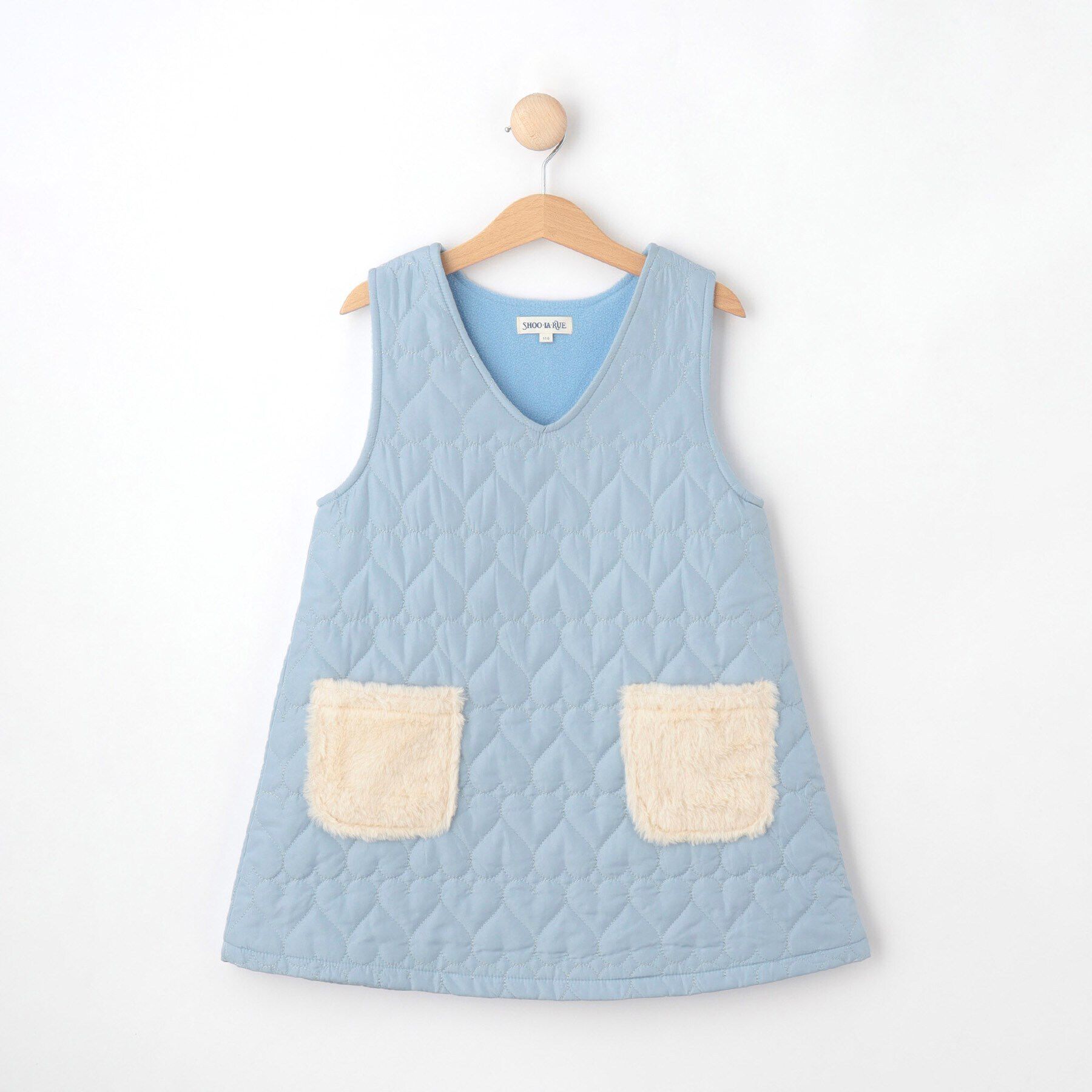 SHOO･LA･RUE「【110-140cm】ハートキルトジャンパースカート」|ワンピース|サックスブルー(09