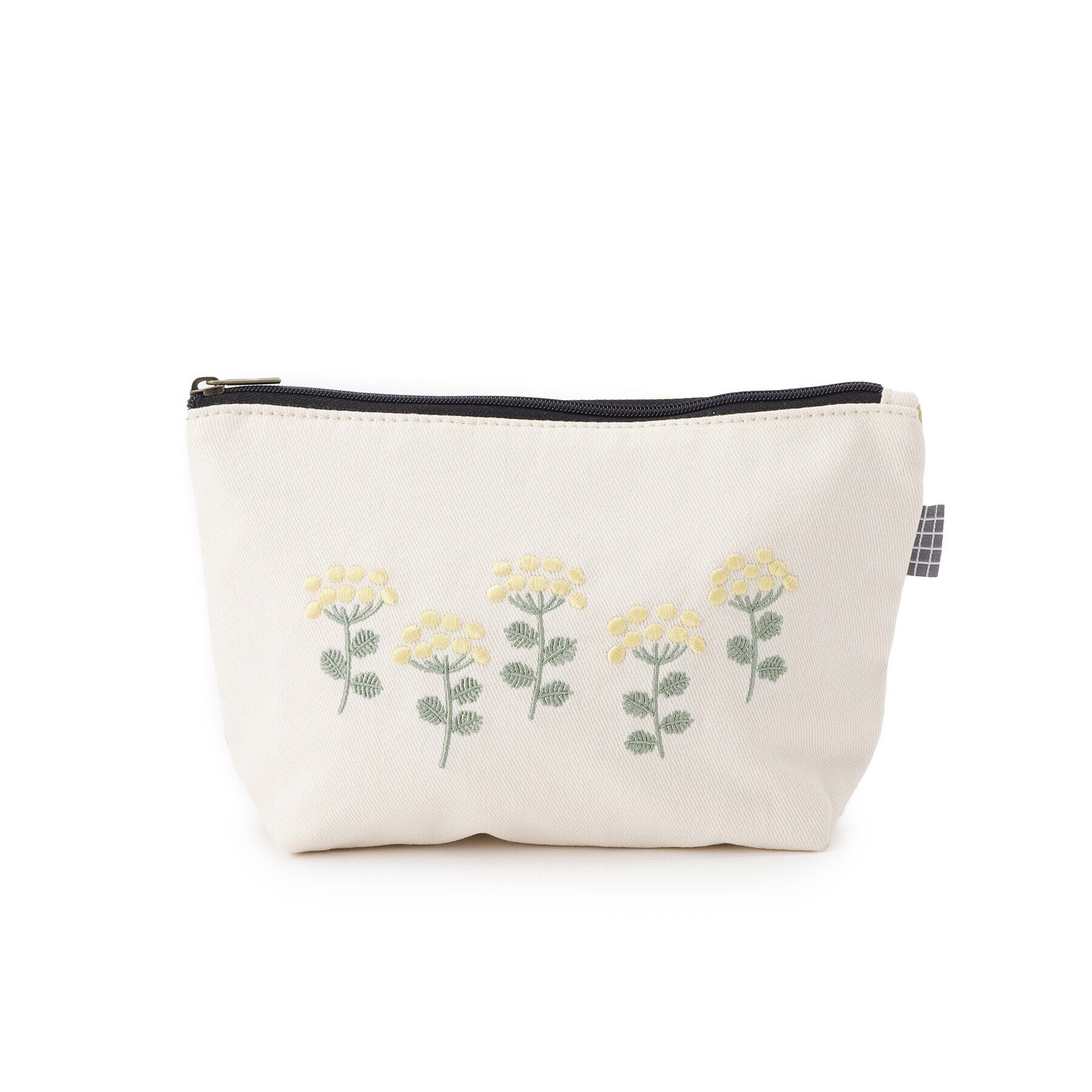 SHOO･LA･RUE「フラワー刺繍舟型ポーチ」|ポーチ|アイボリー(004)