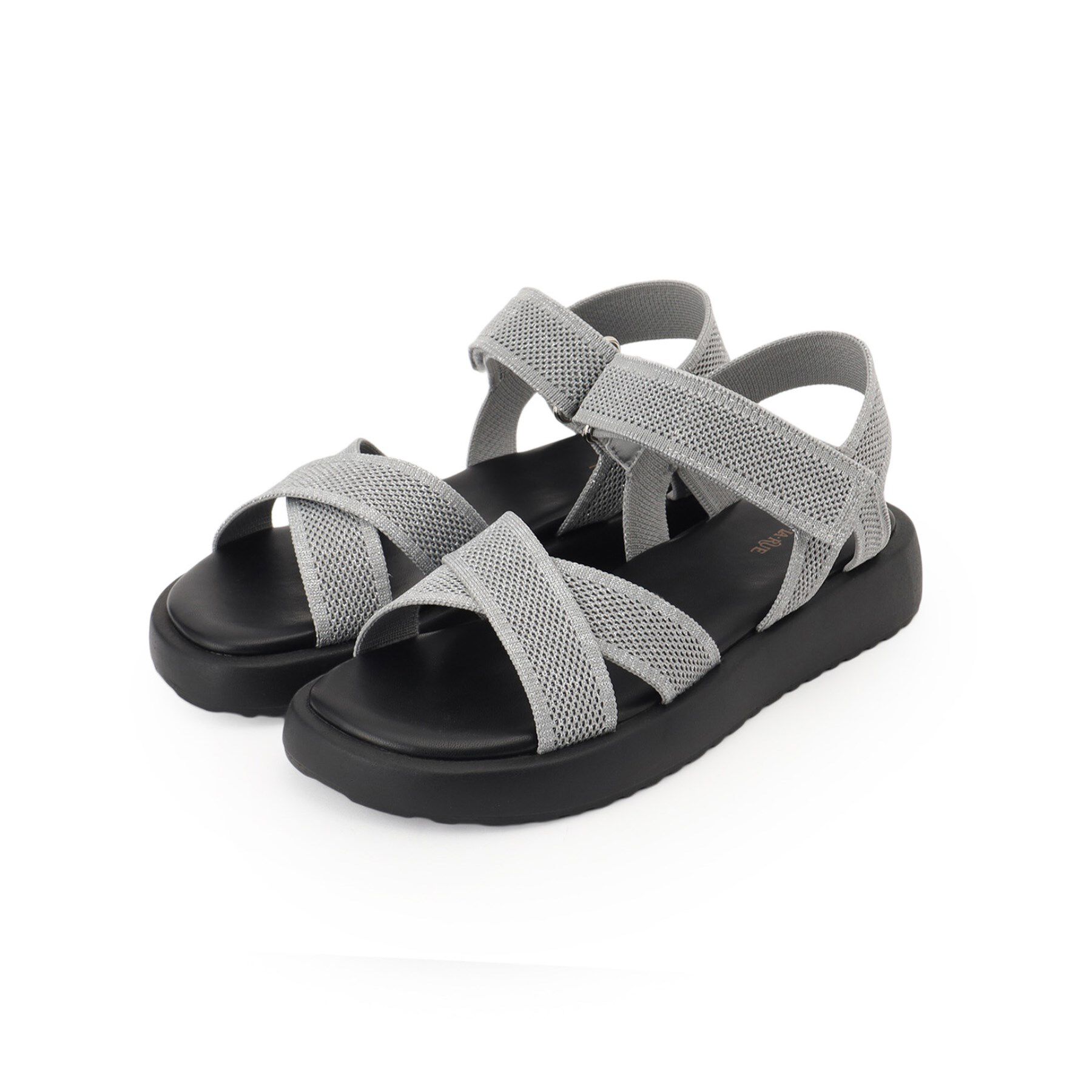 SHOO･LA･RUE「大人のカジュアルコーデに 私にフィットする ニットサンダル」|サンダル|シルバー(006)