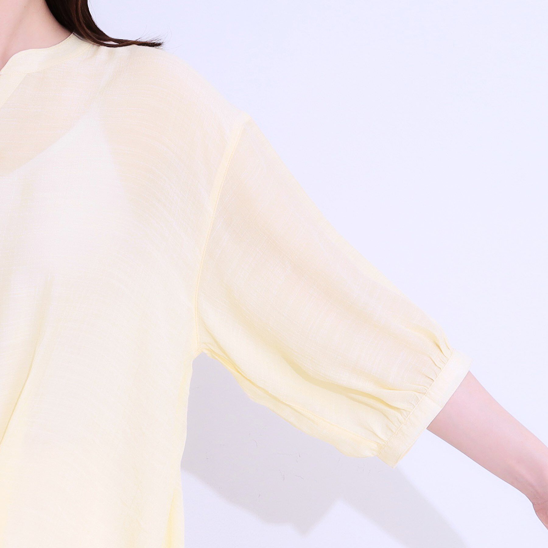 SHOO･LA･RUE「【S-LL】インせず腰回りすっきり フロントタックブラウス」|シャツ・ブラウス|