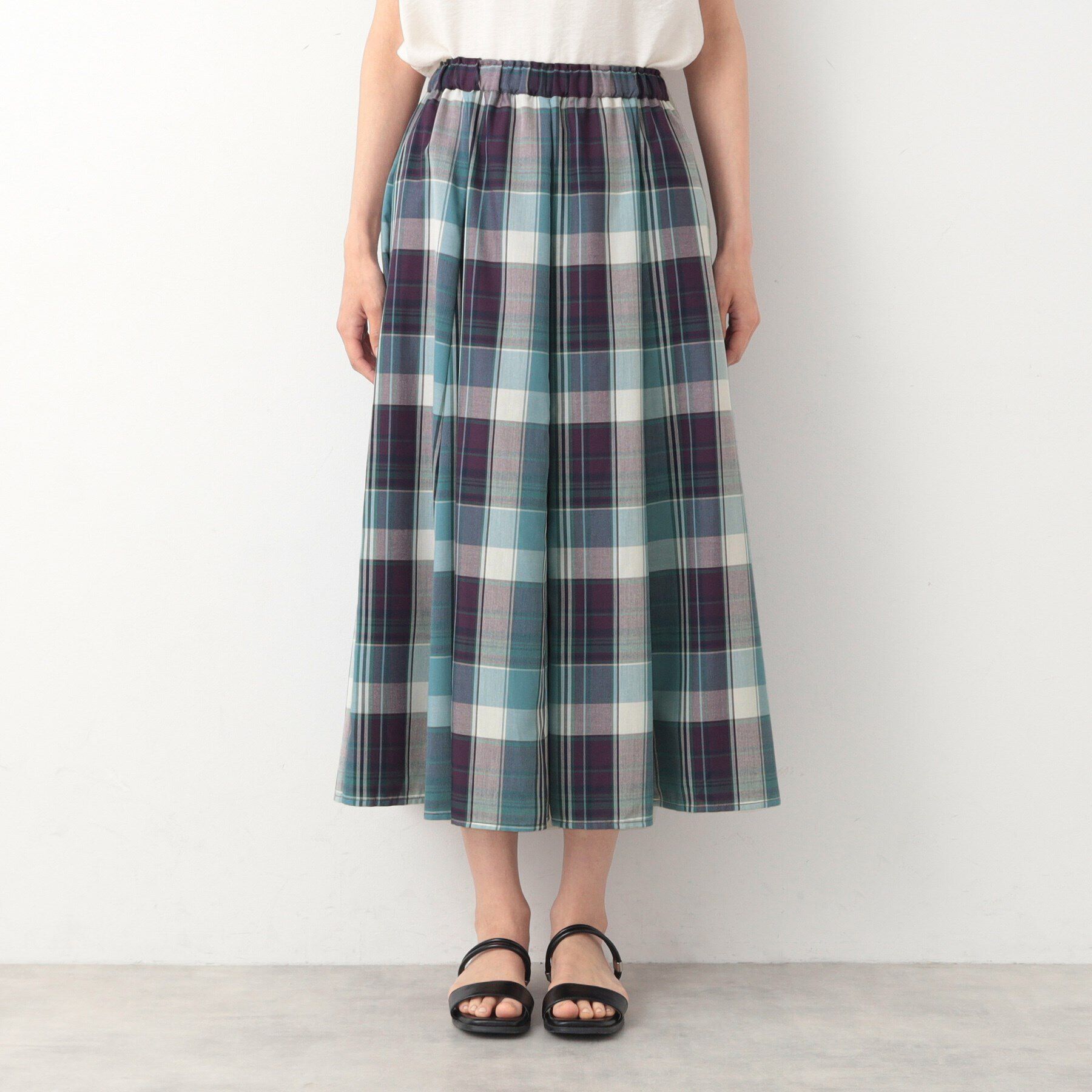 Dessin「【洗える・ウエストゴム】映えチェック/ストライプスカート（XS～L）」|スカート|