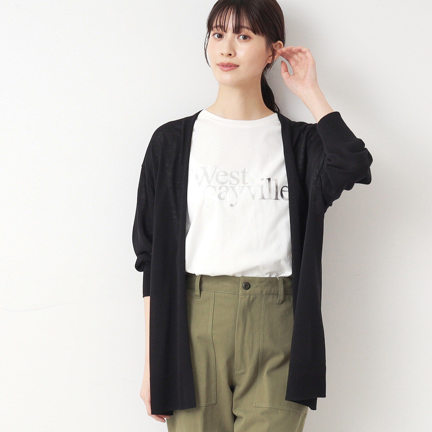 Dessin「【洗える】ボタンレスカーディガン」|カーディガン|