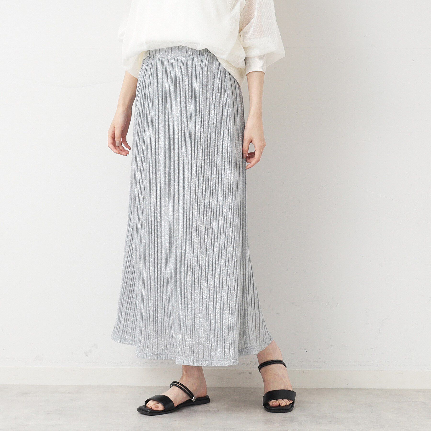 Dessin「【洗える】ラメプリーツスカート」|スカート|