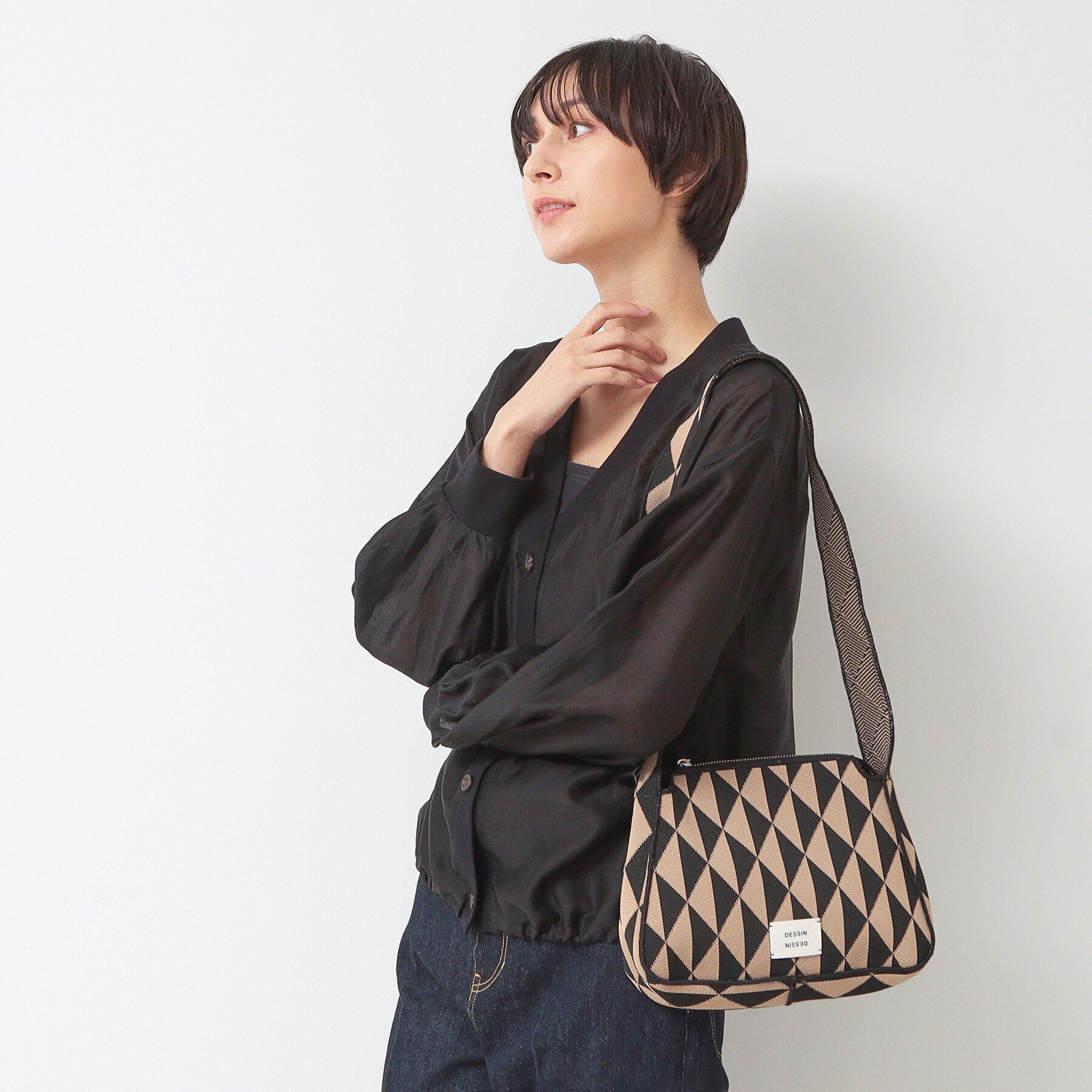 Dessin「ニットワンショルダー」|ショルダー・メッセンジャー|トープ(554)