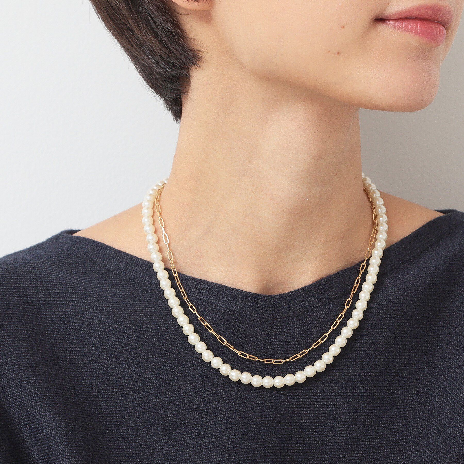 Dessin「3WAYパール調ネックレス」|ネックレス|