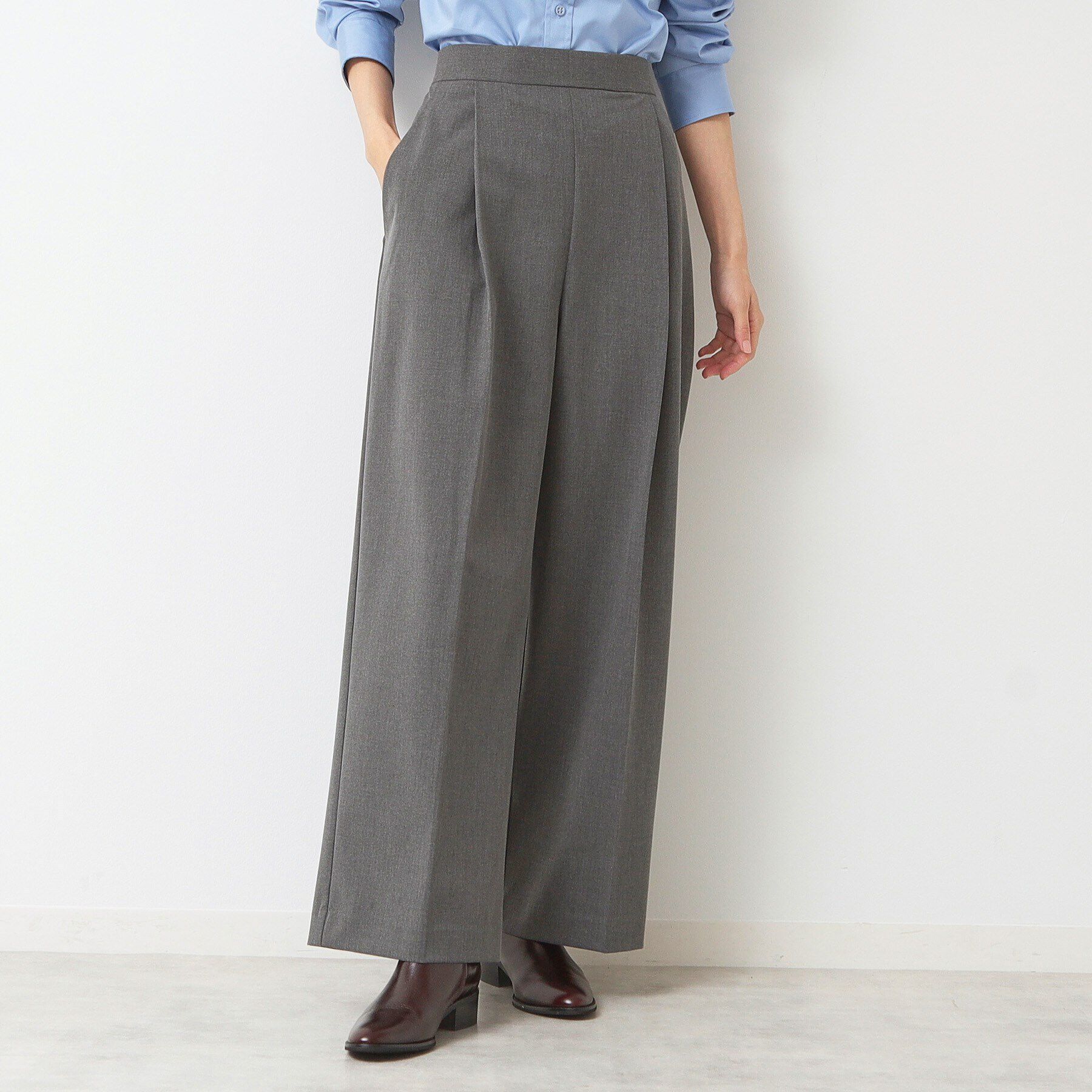 Dessin「【洗える】ワイドパンツ」|その他|グレー(012)