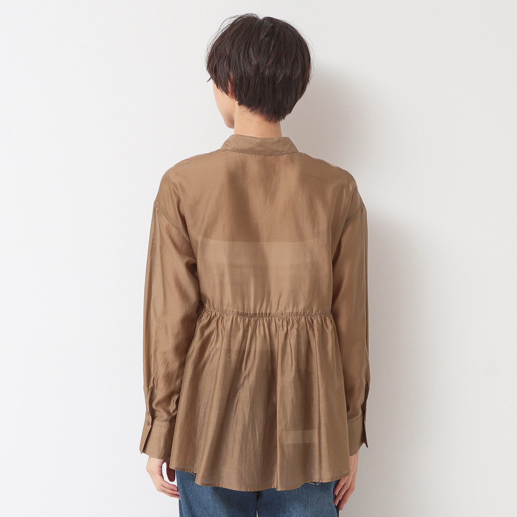 Dessin「【洗える】シアーペプラムシャツ（S～L）」|シャツ・ブラウス|