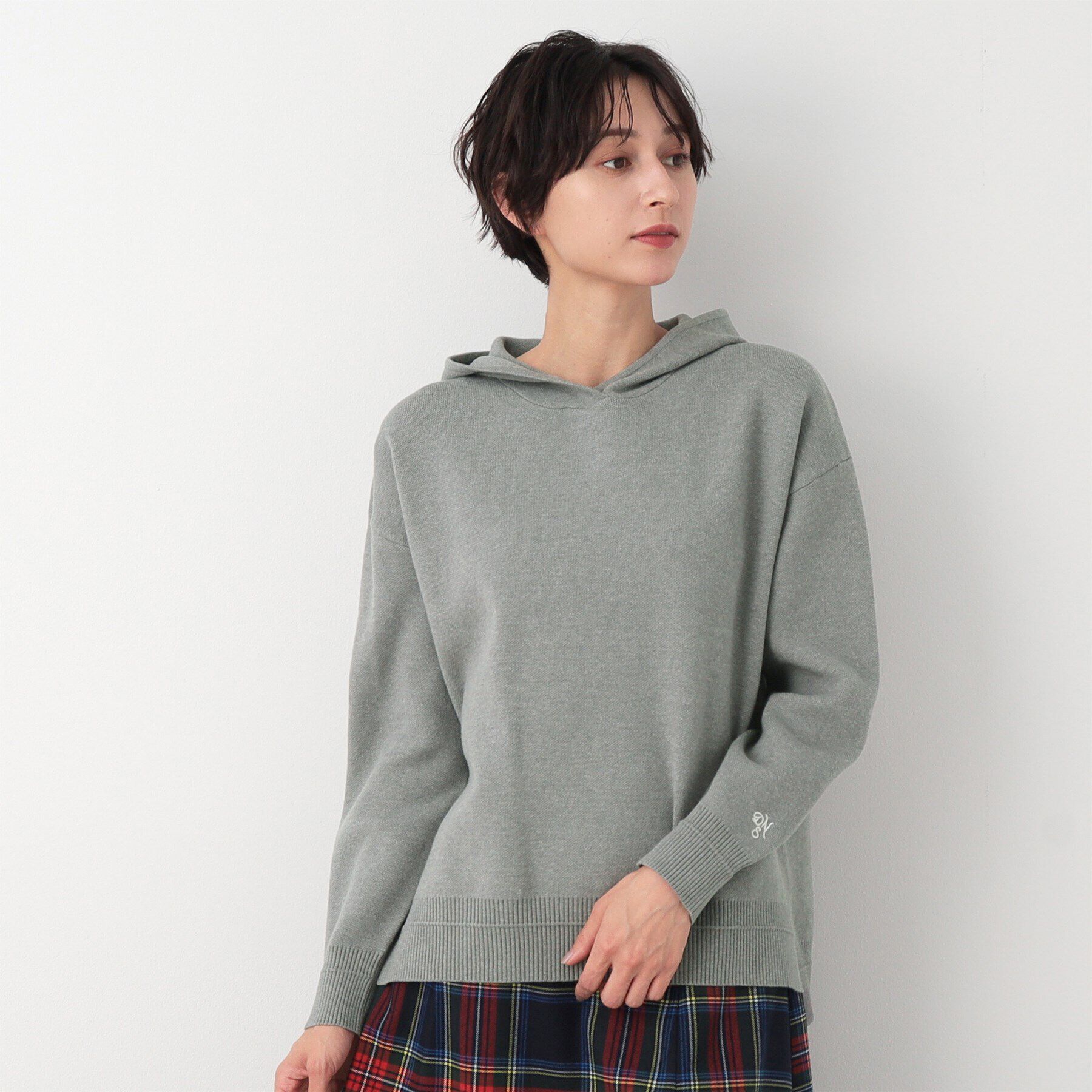 Dessin「【シリーズ累計1万枚！3シーズンOK・洗える】ちょうどいいパーカ」|ニット・セーター|グレー(012)