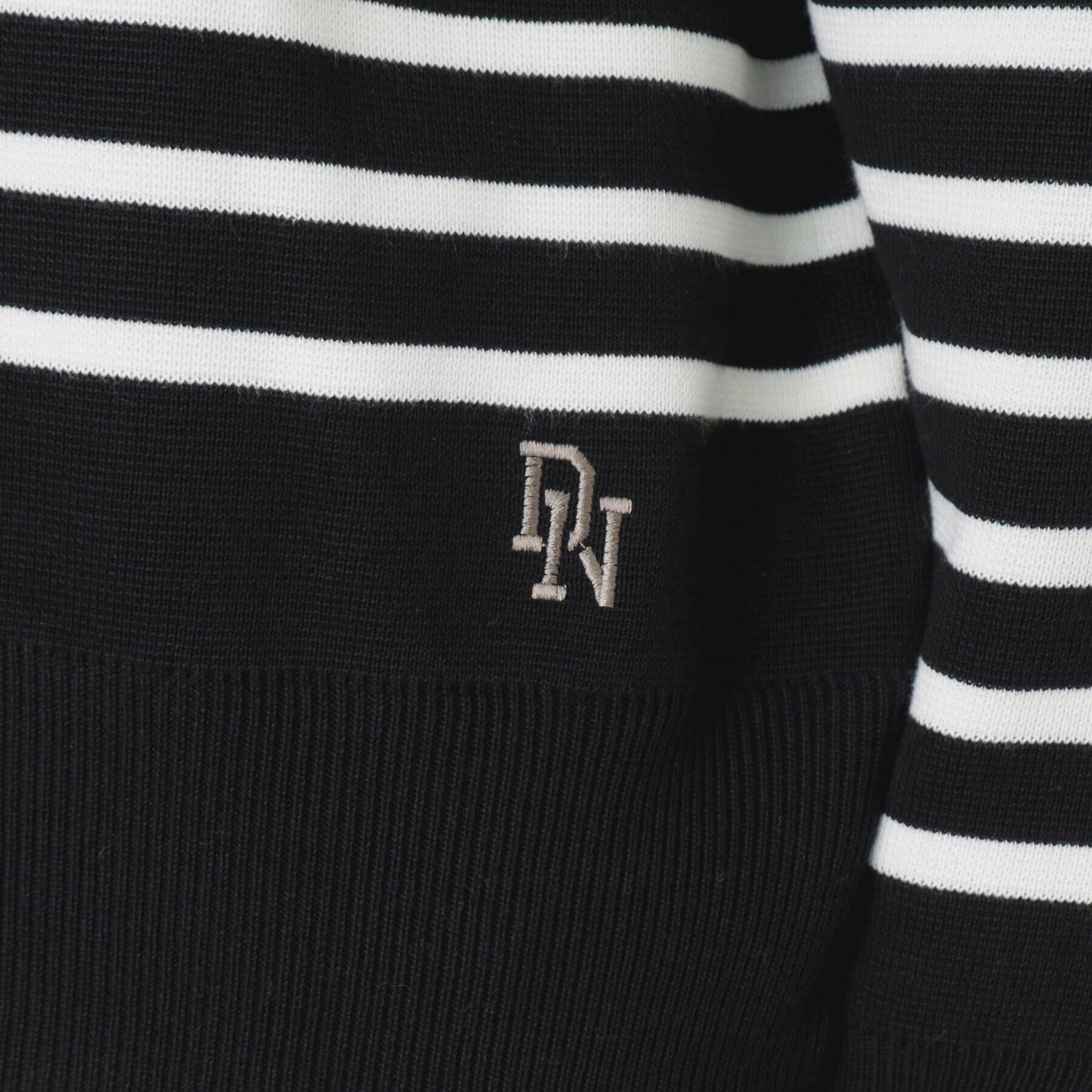 Dessin「【ユニセックス・洗える】ハーフジップボーダーニット」|ニット・セーター|