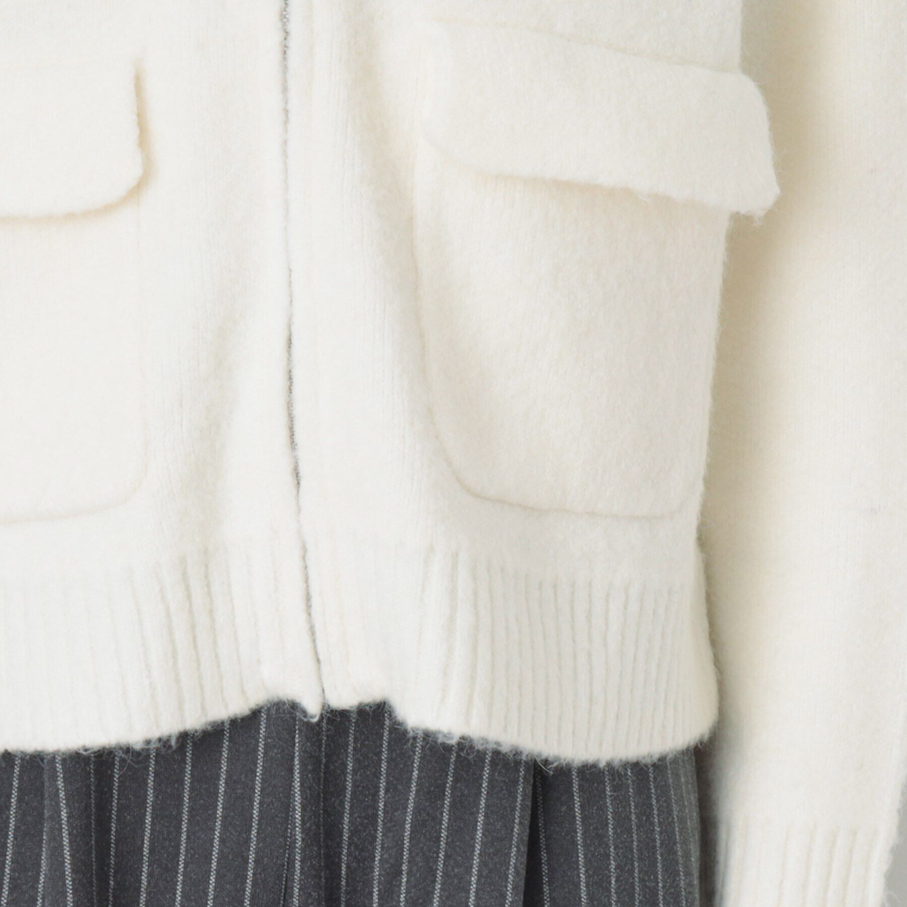 Dessin「【洗える】ダブルフェイスジップアップカーデ」|カーディガン|