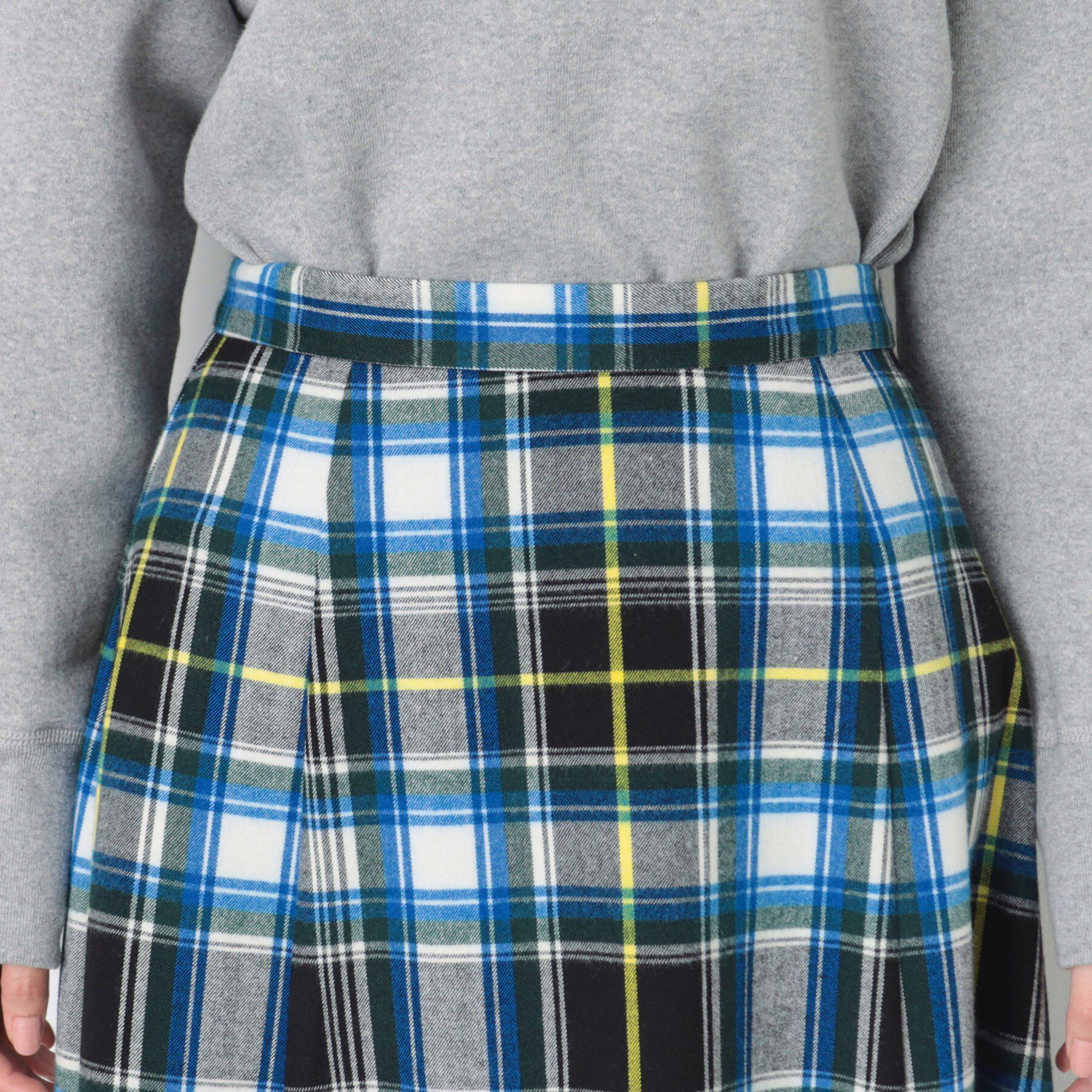 Dessin「【洗える】起毛チェック柄切替フレアースカート（XS～L）」|スカート|