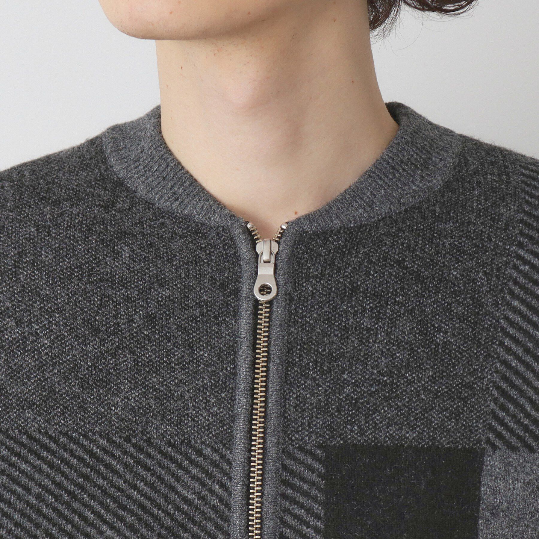 Dessin「ブロッキングジップカーディガン」|カーディガン|