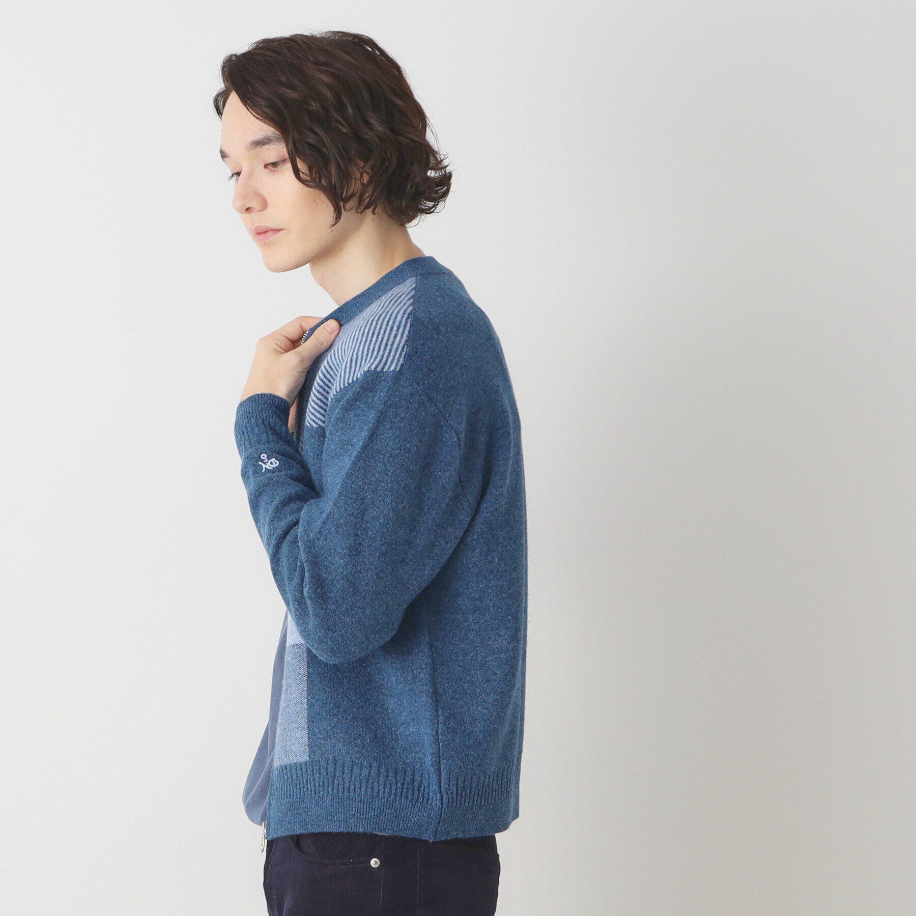 Dessin「ブロッキングジップカーディガン」|カーディガン|