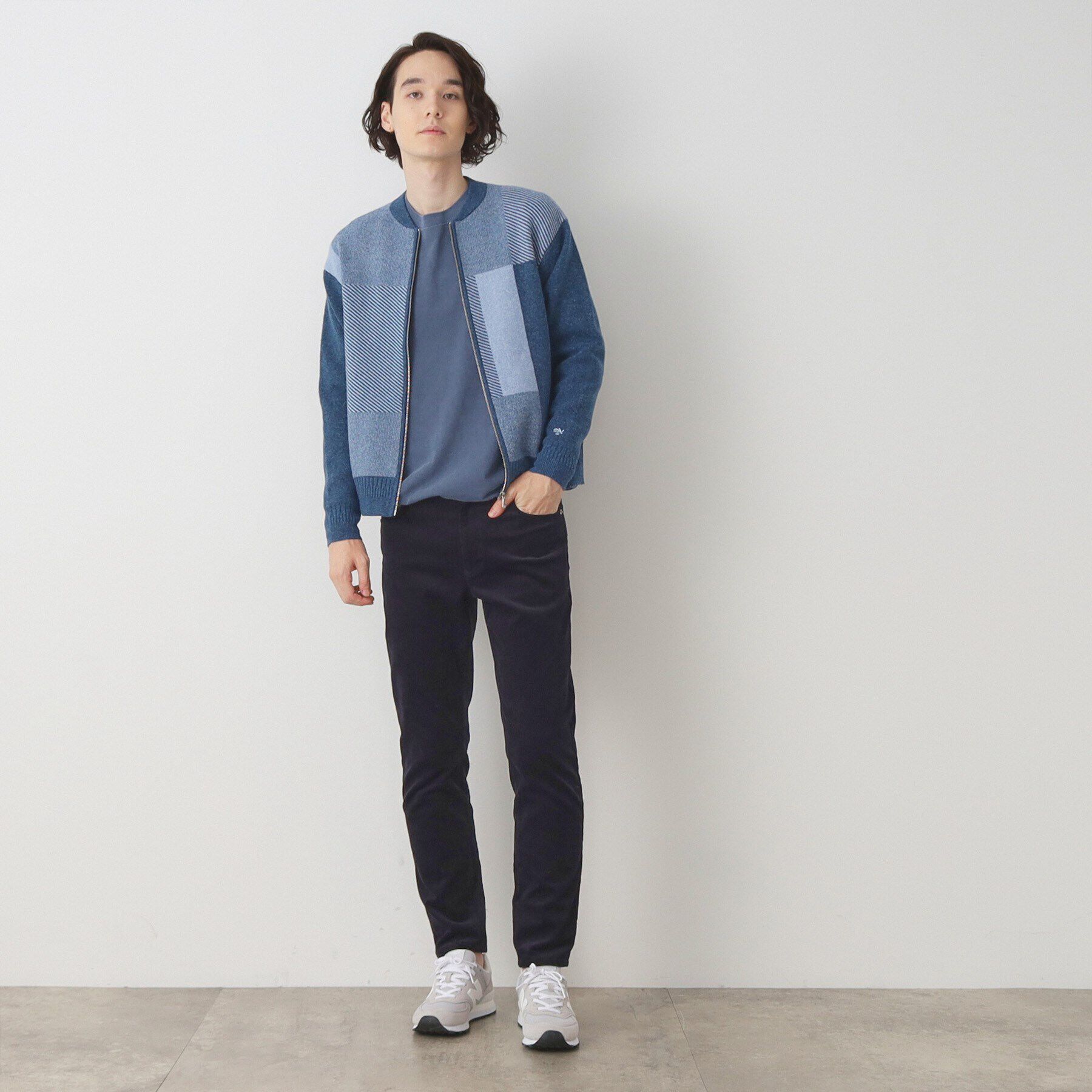 Dessin「ブロッキングジップカーディガン」|カーディガン|