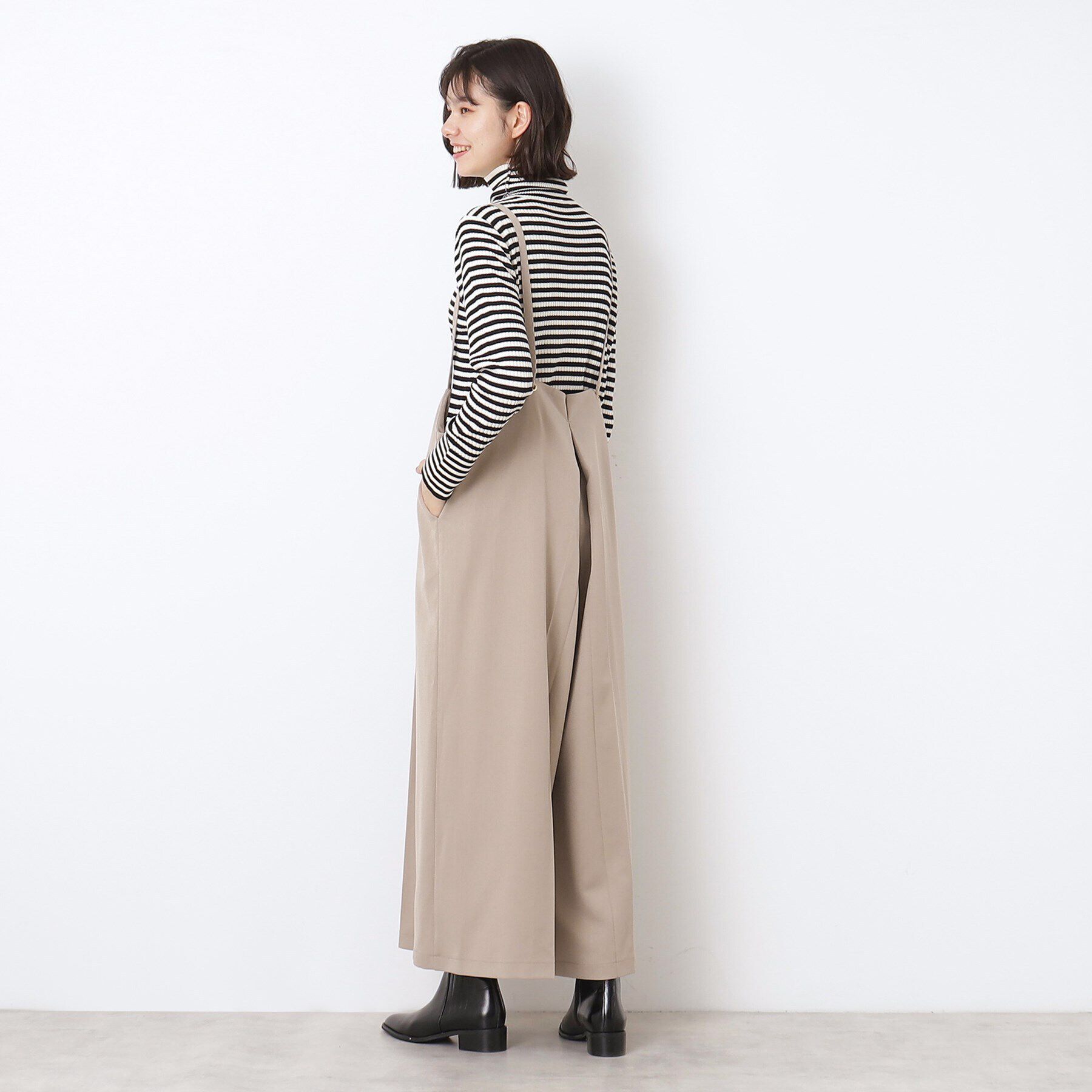 Dessin「【洗える】サロペット風ワイドパンツ」|オールインワン|