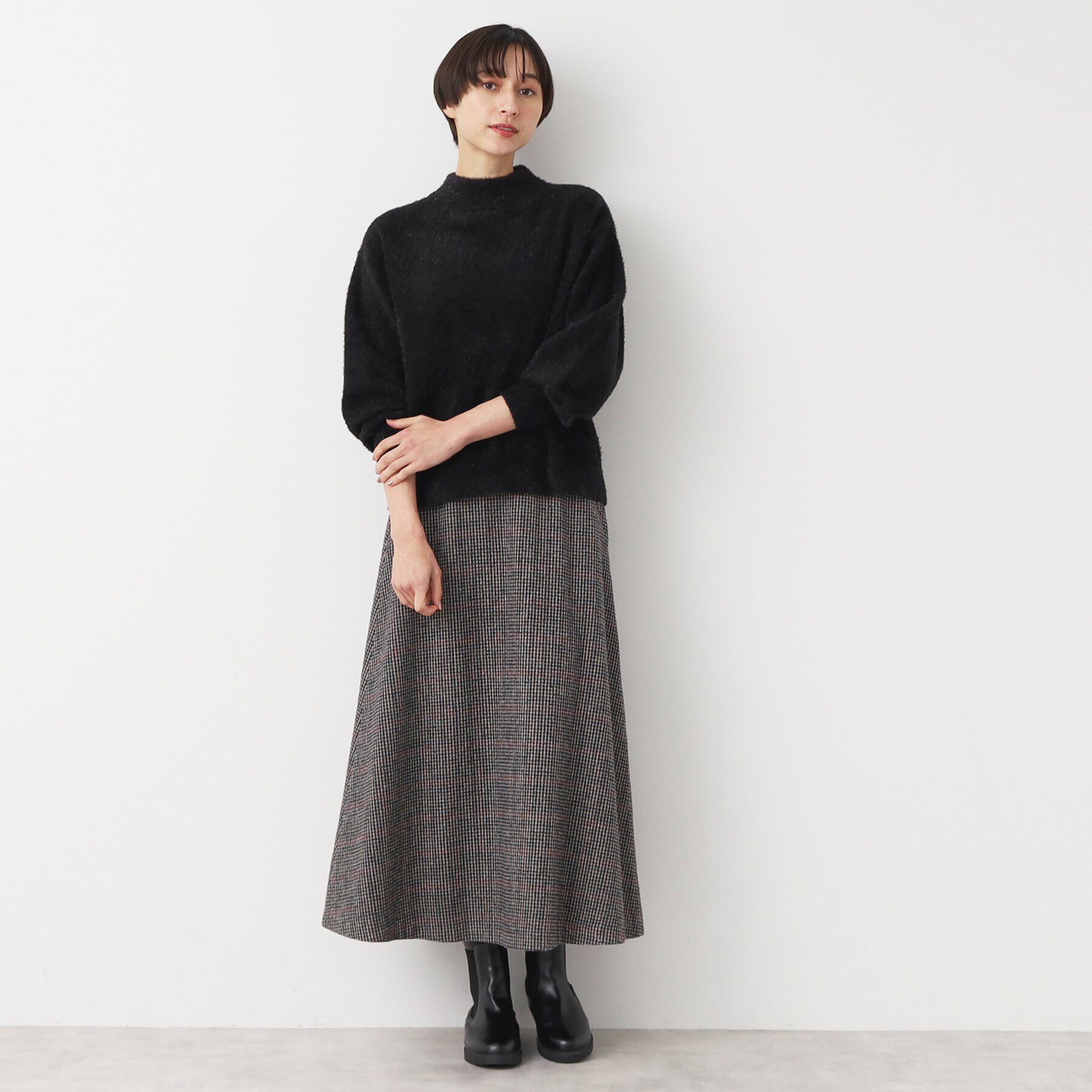 Dessin「【洗える】ハイネックラメフェザーニット（XS～L）」|ニット・セーター|