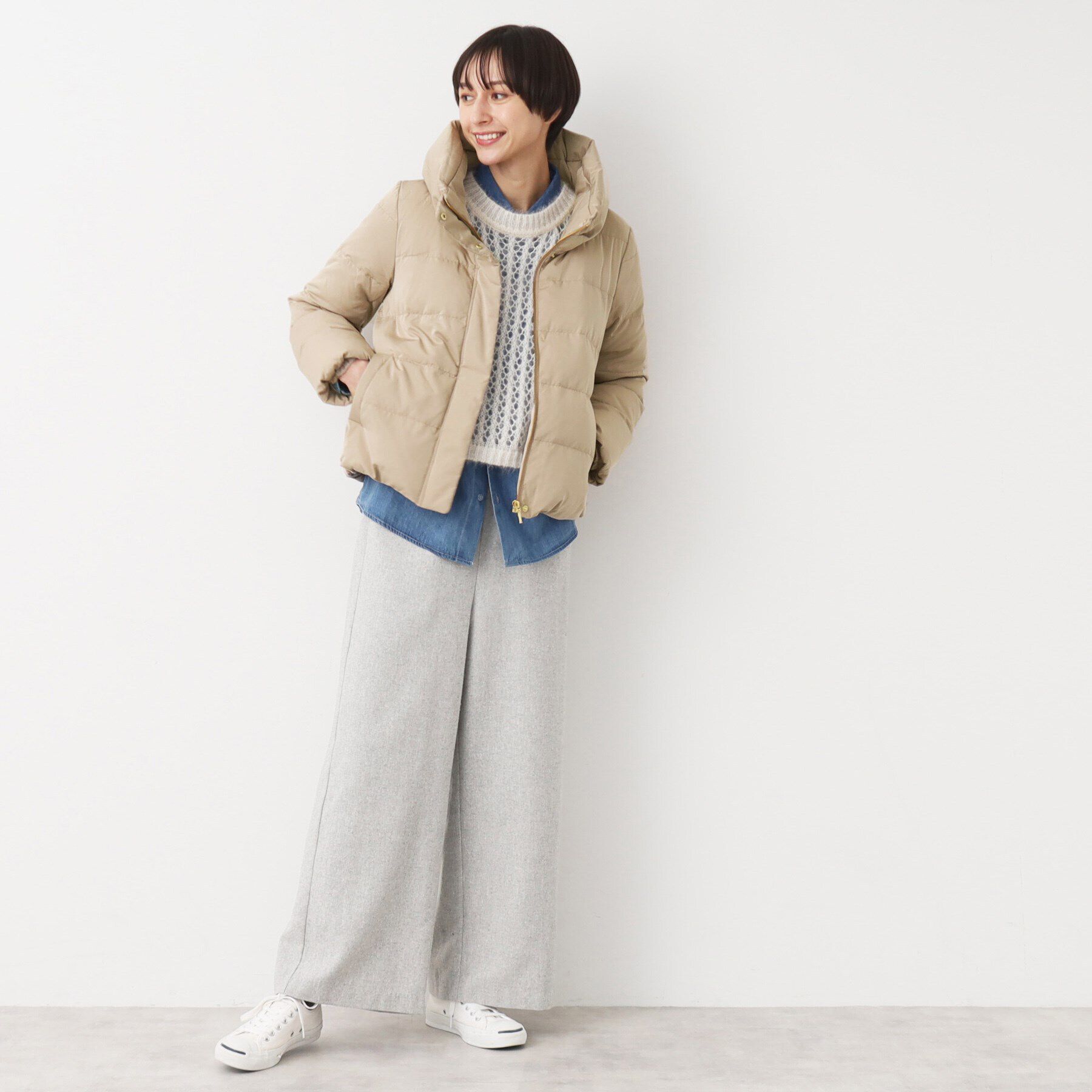 Dessin「【4サイズ展開】ピーチスキンショート丈ダウンコート（XS～L）」|ダウン|