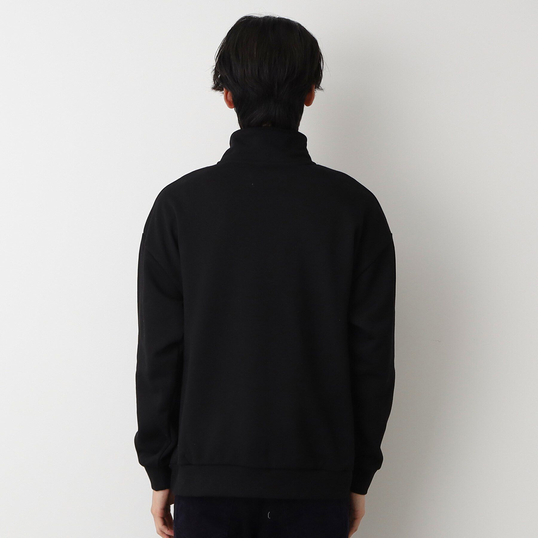 Dessin「【洗える】トラ柄刺繍ハーフジップスウェット」|パーカー|