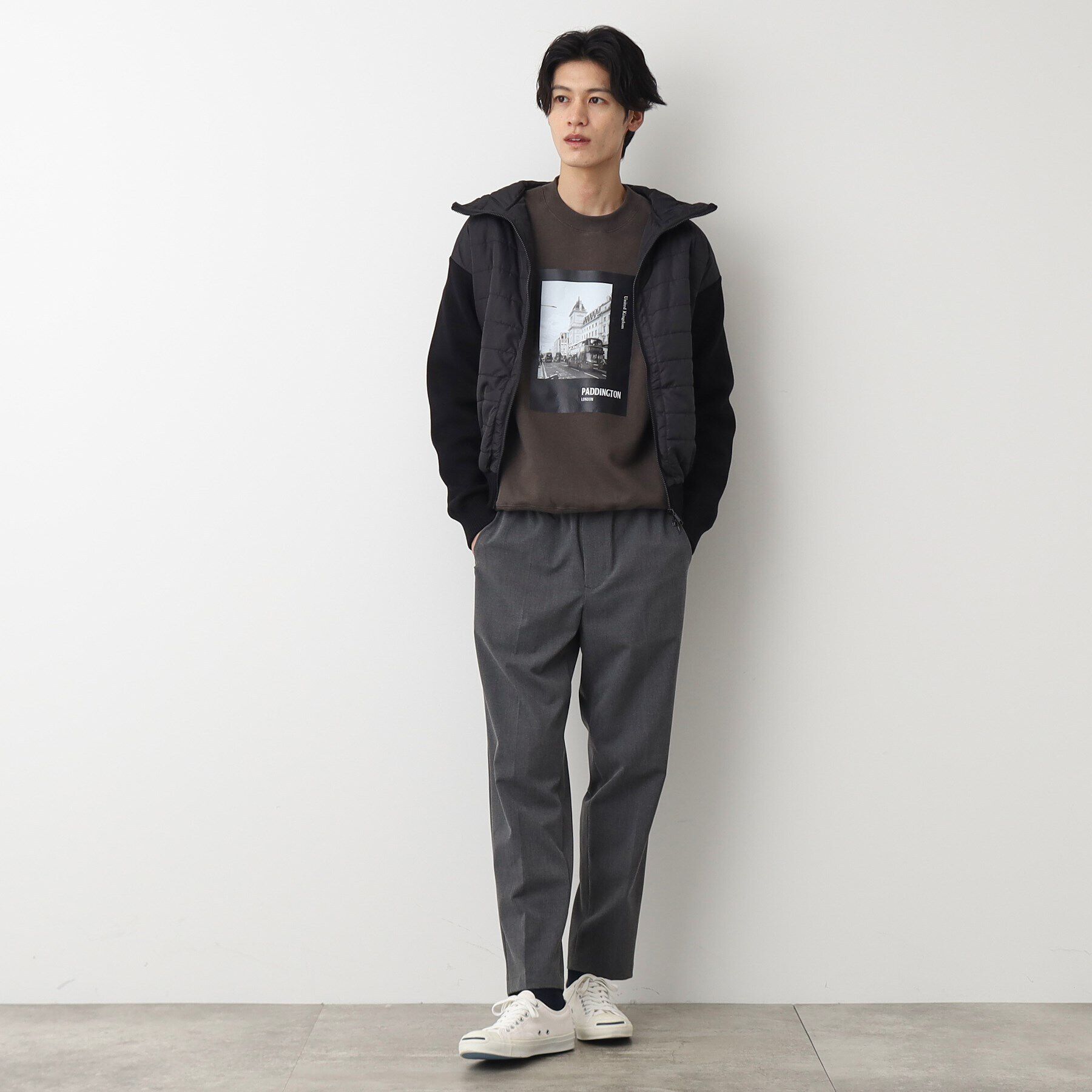 Dessin「【洗える】ニットタフタキルトジャケット」|ダウン|