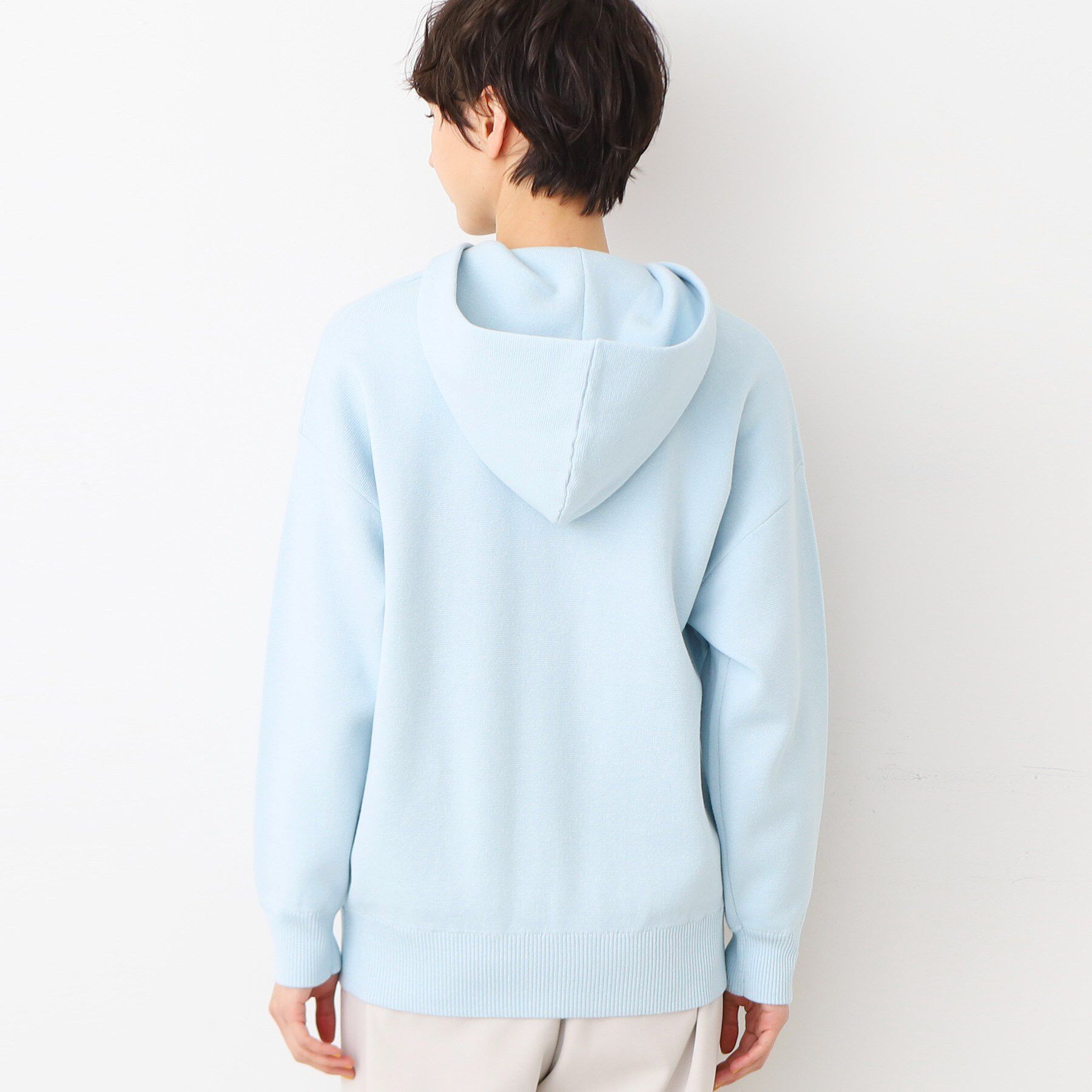 Dessin「【洗える】フーデットニットミラノリブカーデ」|カーディガン|