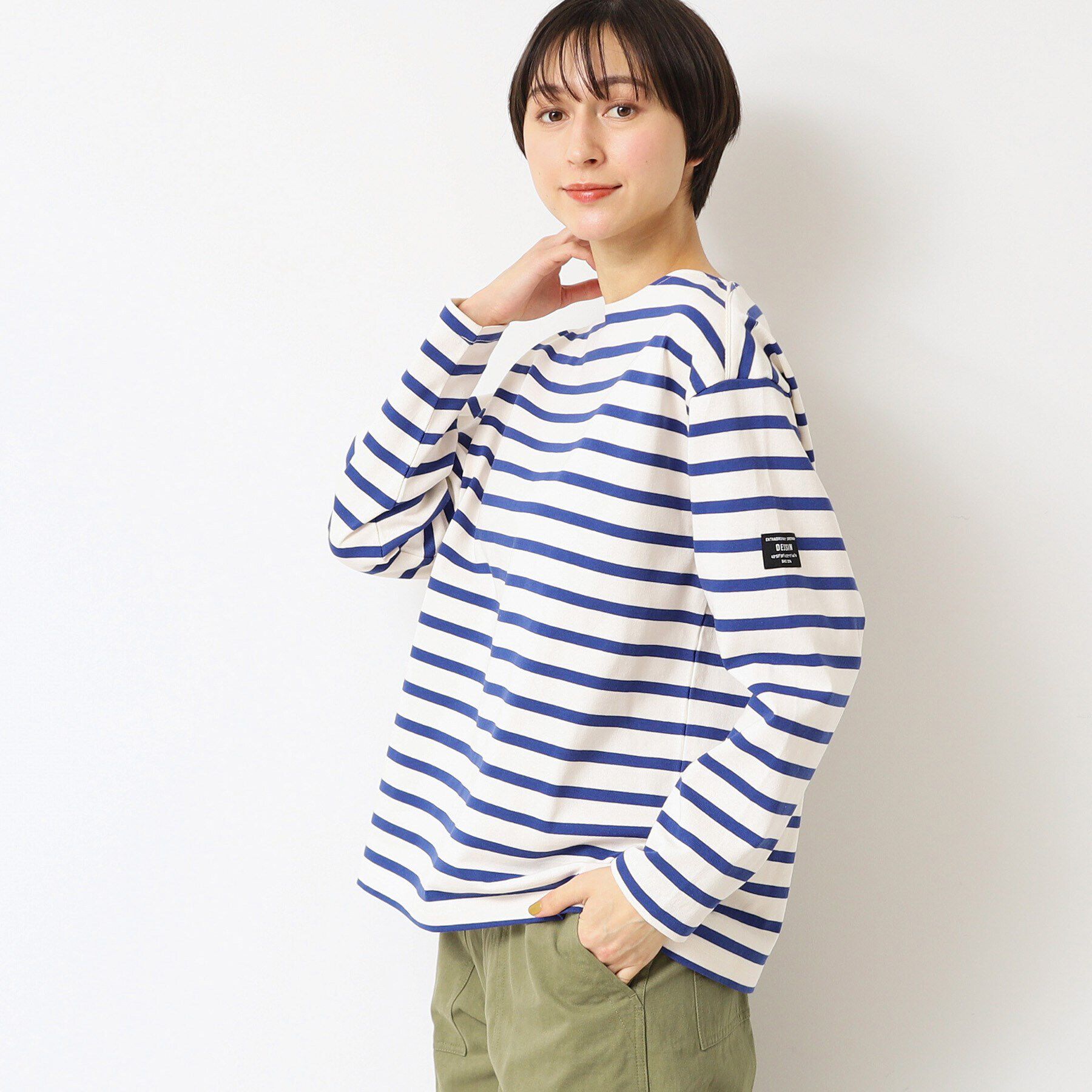 Dessin「◆【ユニセックス】ボーダー長袖Tシャツ」|Tシャツ・カットソー|ブルー(392)