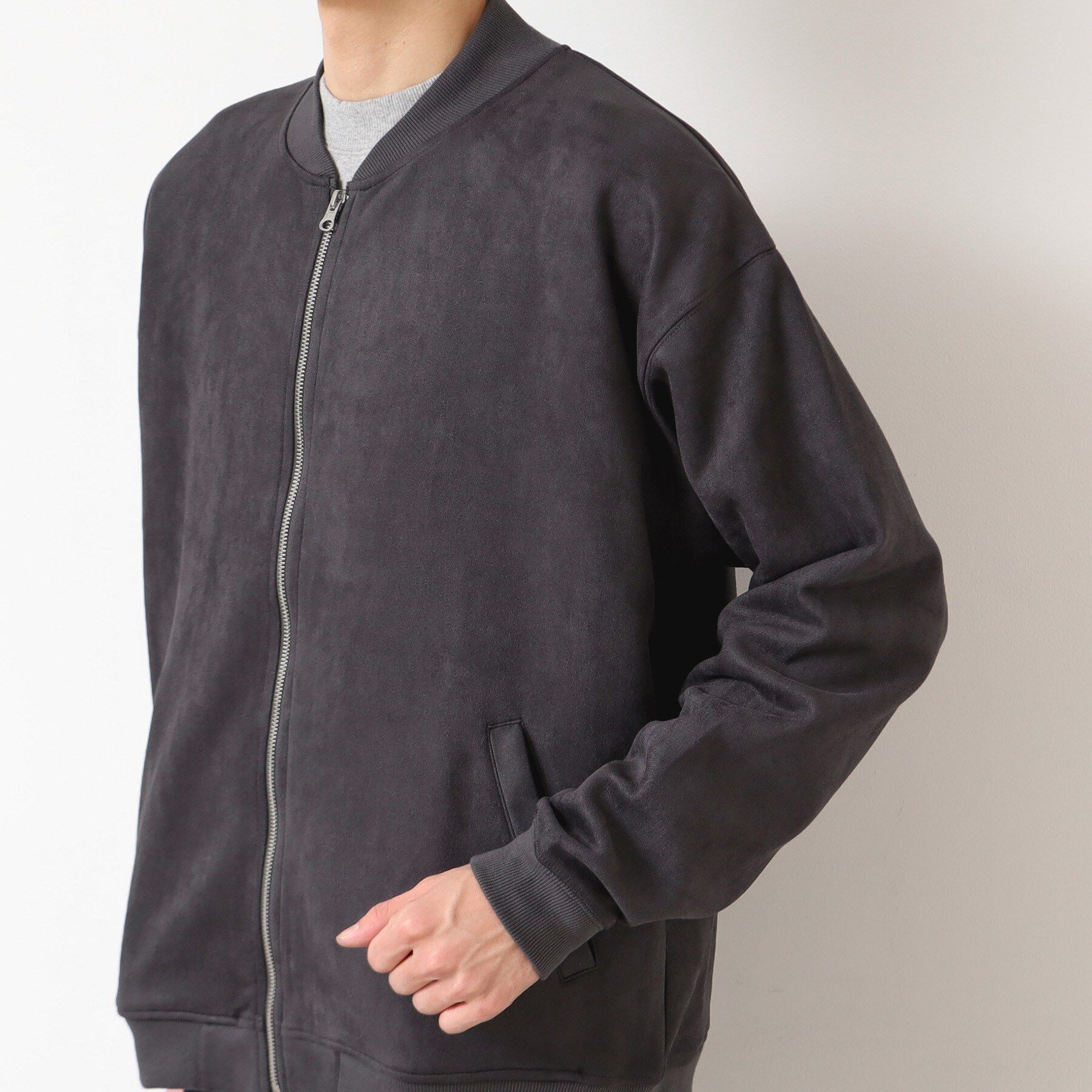 Dessin「【洗える】ポンチスウェードカットブルゾン」|ブルゾン・スタジャン|