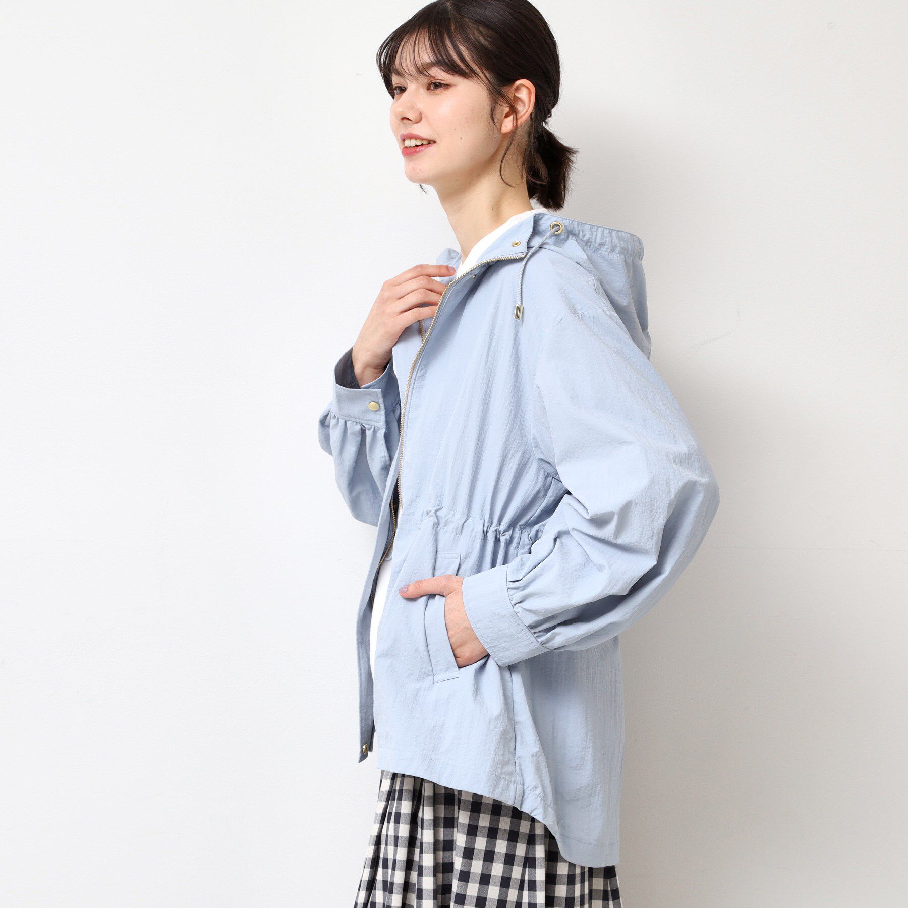 Dessin「ドロストフーデットライトブルゾン（S～L）」|ブルゾン・スタジャン|