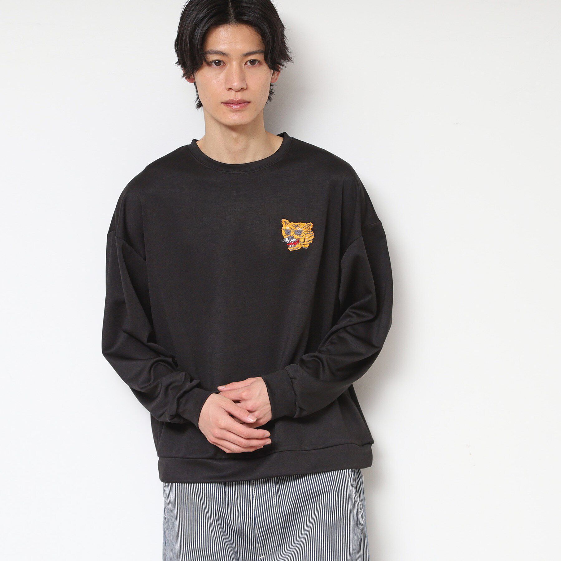 Dessin「【洗える】タイガー刺繍スウェット」|パーカー|