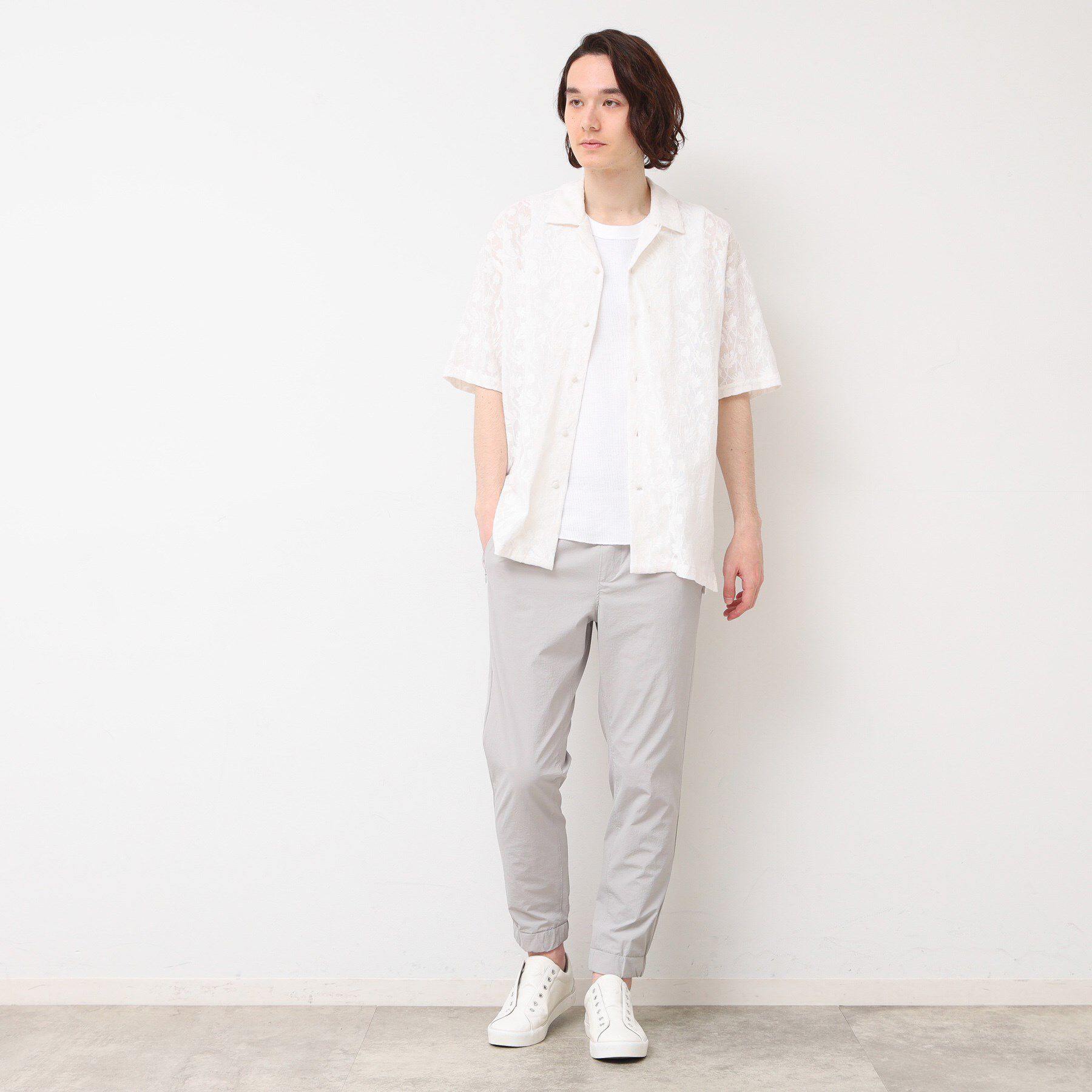 Dessin「【洗える・インド刺繍】インドレースシャツ」|シャツ・ブラウス|