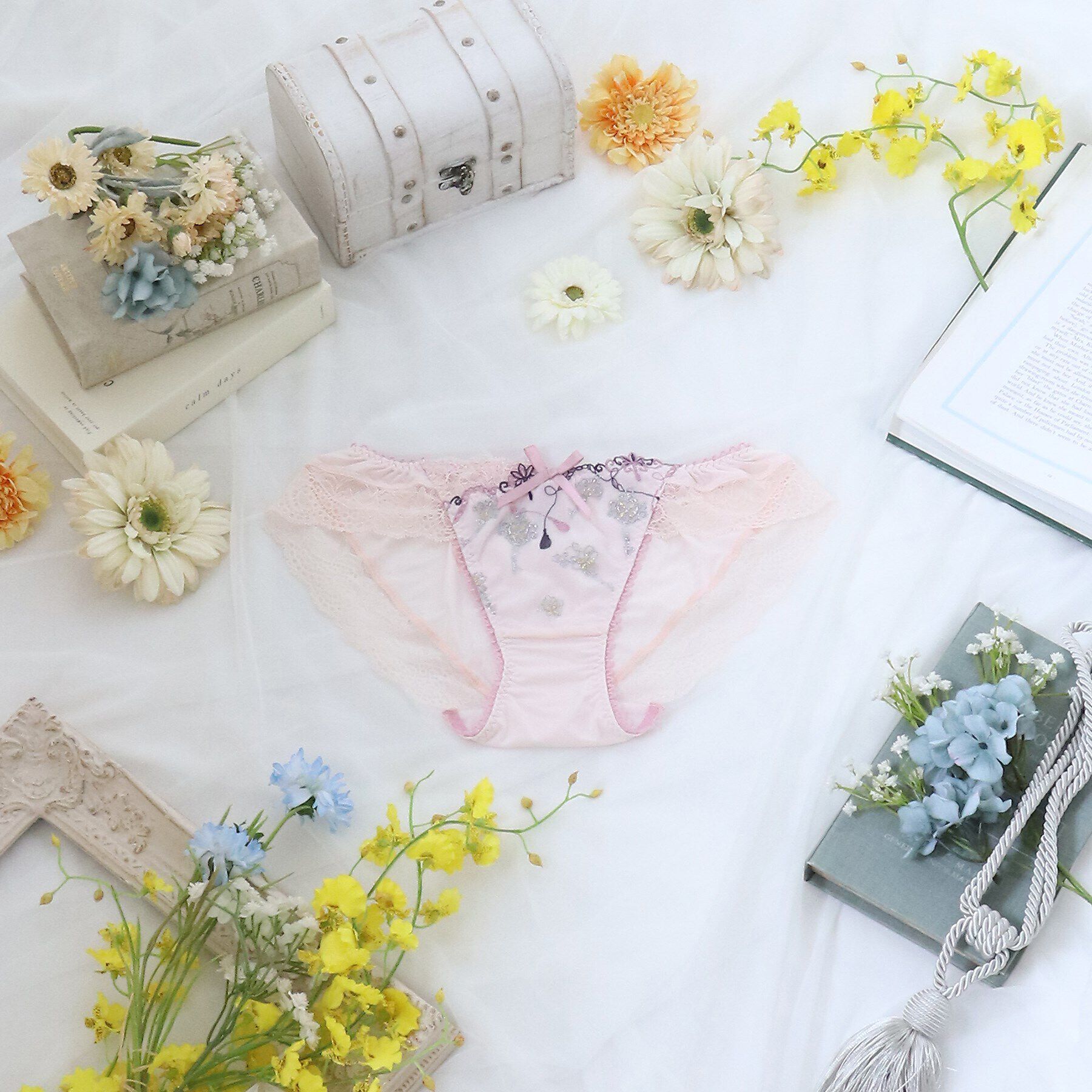 Risa Magli「マロウ ノーマルショーツ」|インナー|ピンク(070)