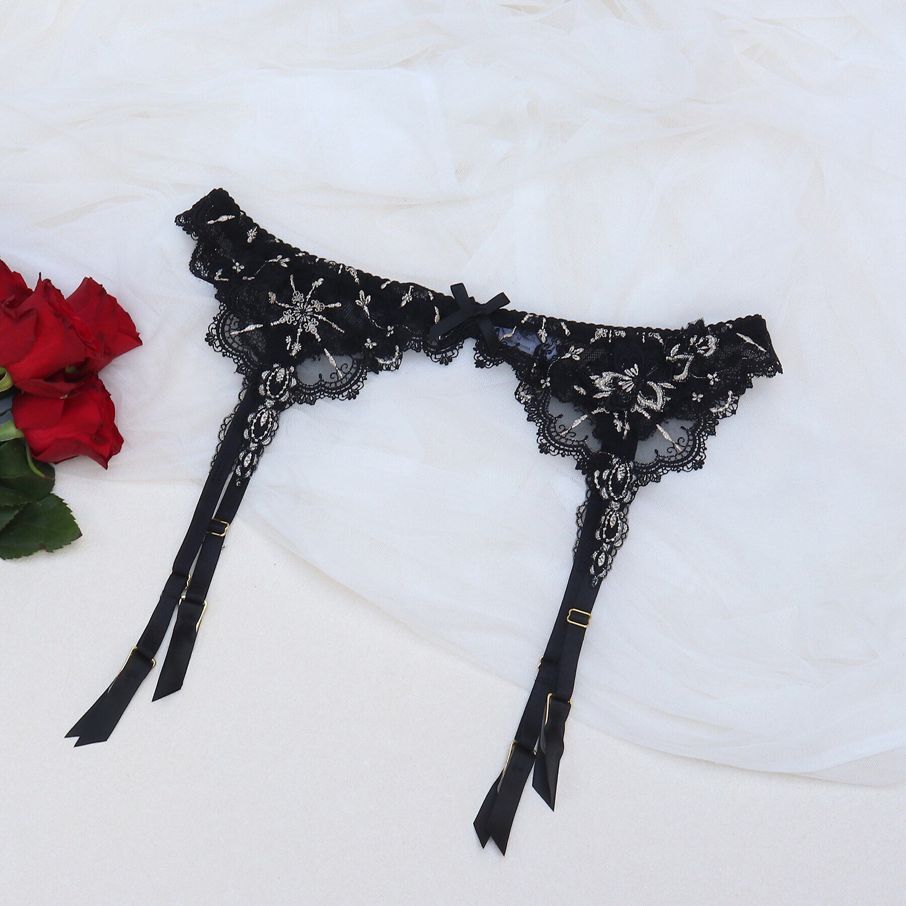 Risa Magli「ファビエンヌ ガーターベルト」|インナー|ブラック(019)