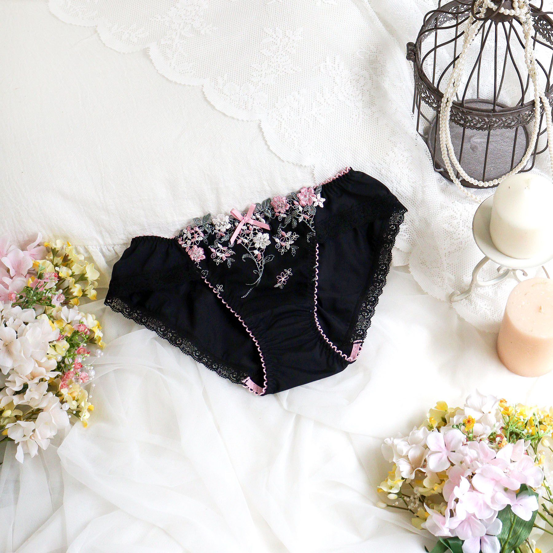 Risa Magli「ナヨン ノーマルショーツ」|インナー|ブラック(019)