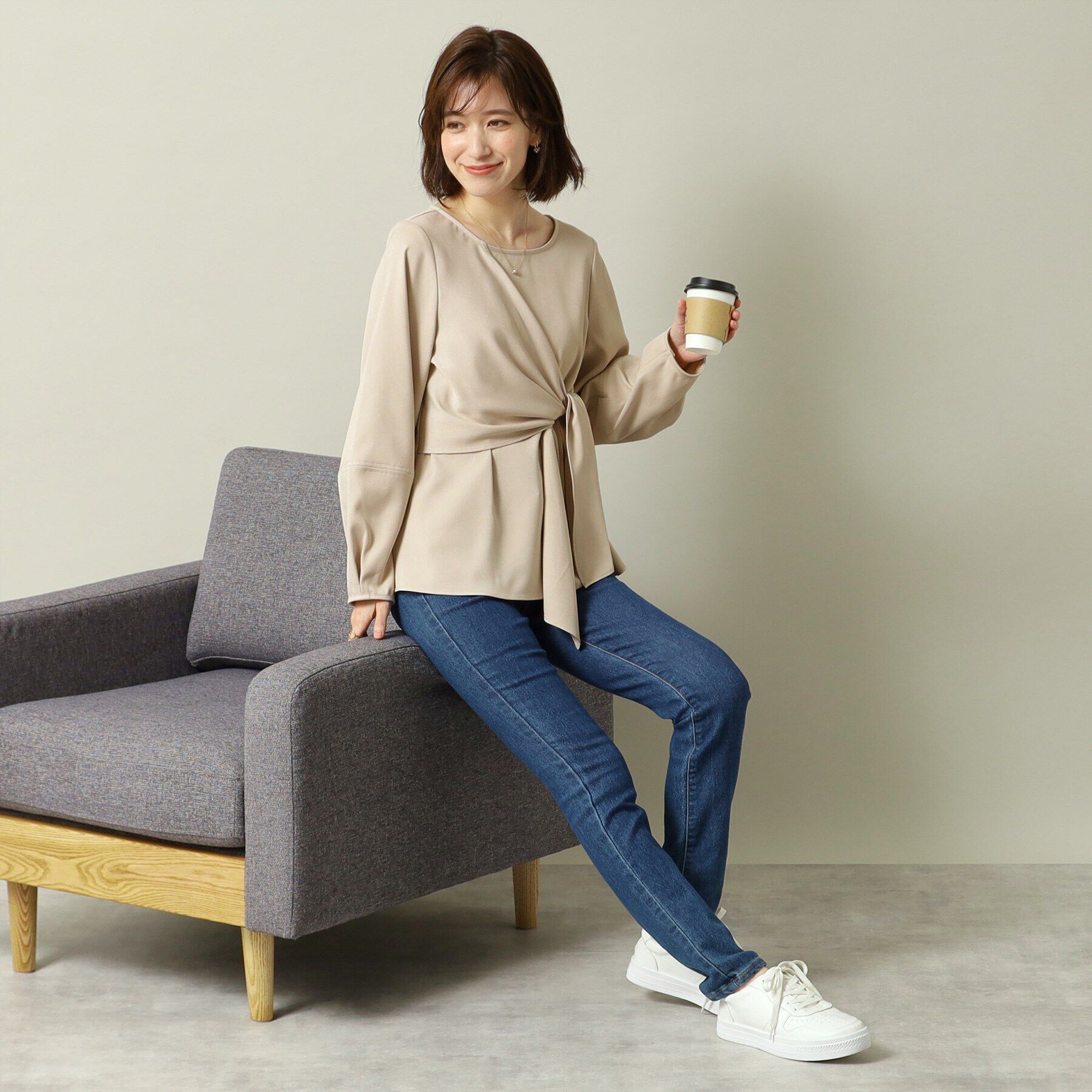 ITS&rsquo;DEMO「【通勤／手洗い可／吸水速乾】ツイルブラウス」|シャツ・ブラウス|