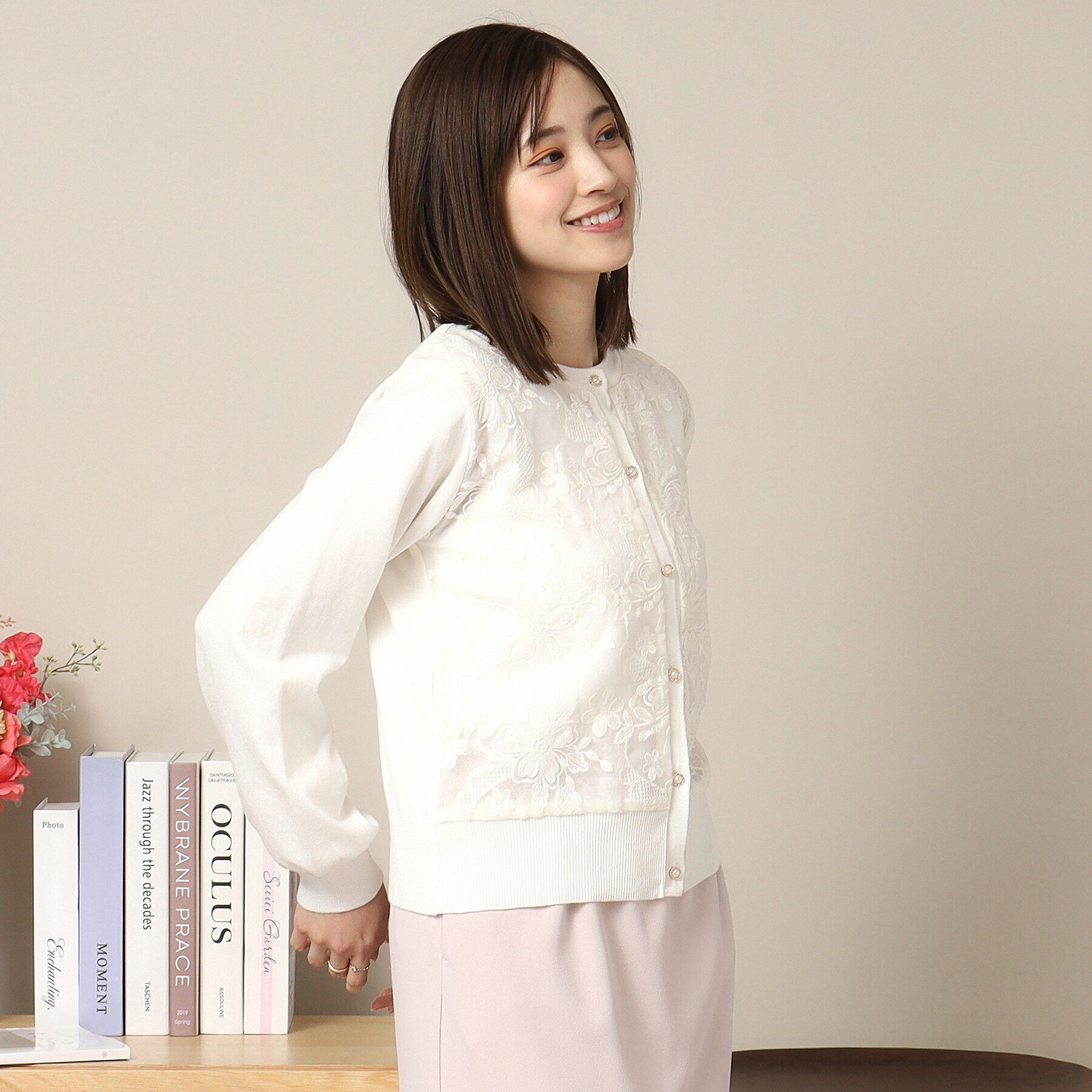 ITS&rsquo;DEMO「【通勤／手洗い可】レースニットカーディガン」|カーディガン|