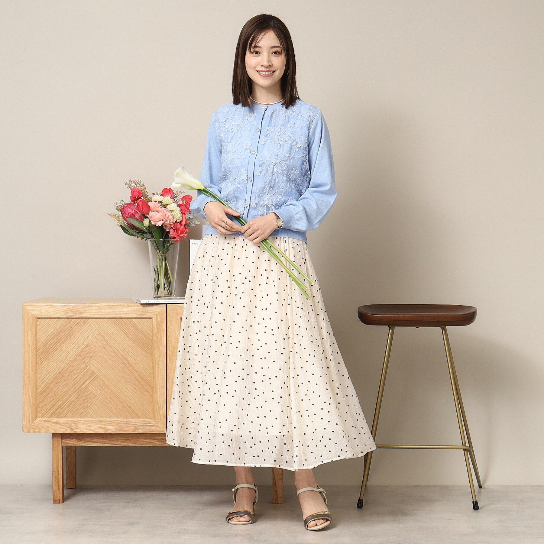 ITS&rsquo;DEMO「【通勤／手洗い可】レースニットカーディガン」|カーディガン|