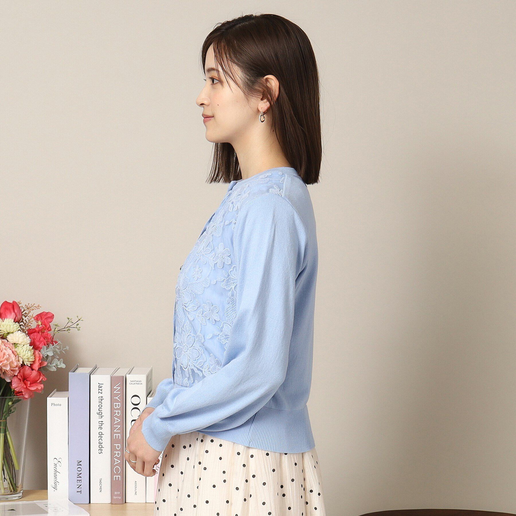 ITS&rsquo;DEMO「【通勤／手洗い可】レースニットカーディガン」|カーディガン|