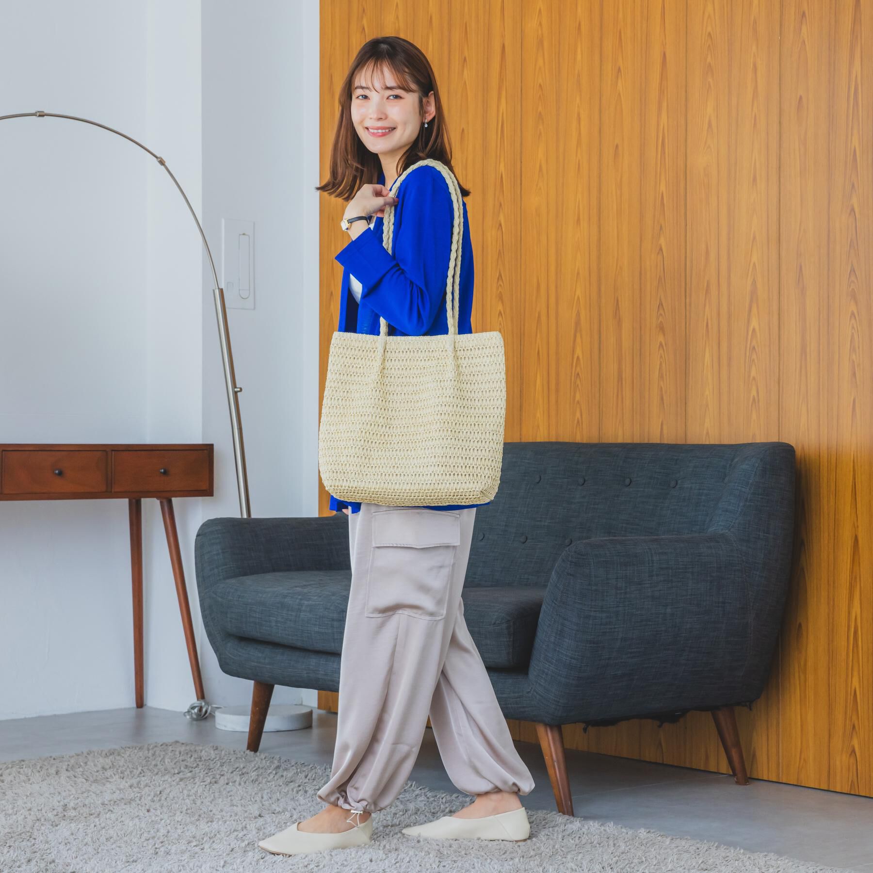 ITS&rsquo;DEMO「雑材ハンドルタックトート」|トートバッグ|