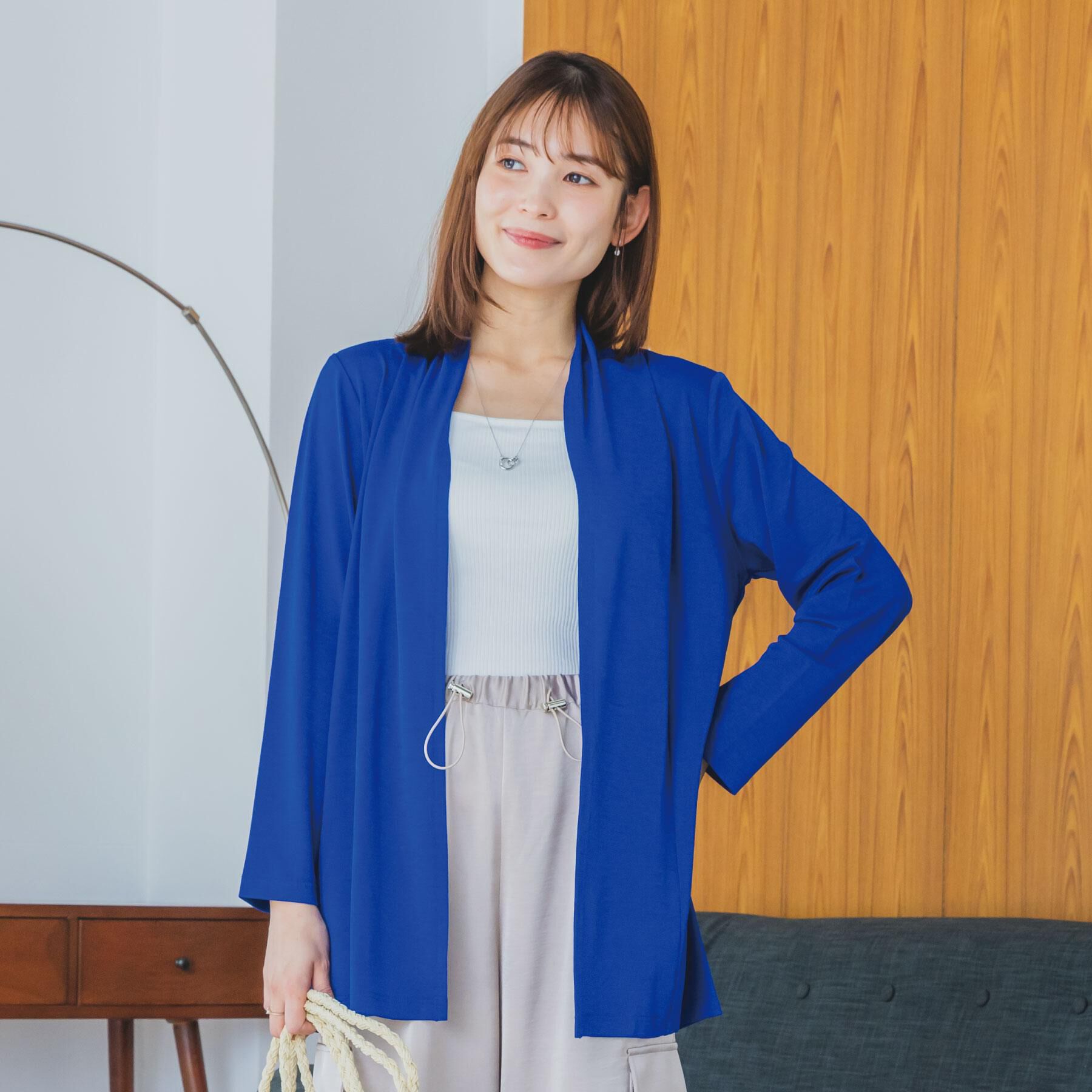 ITS&rsquo;DEMO「【UVカット／手洗い可】 着流しカーディガン」|カーディガン|