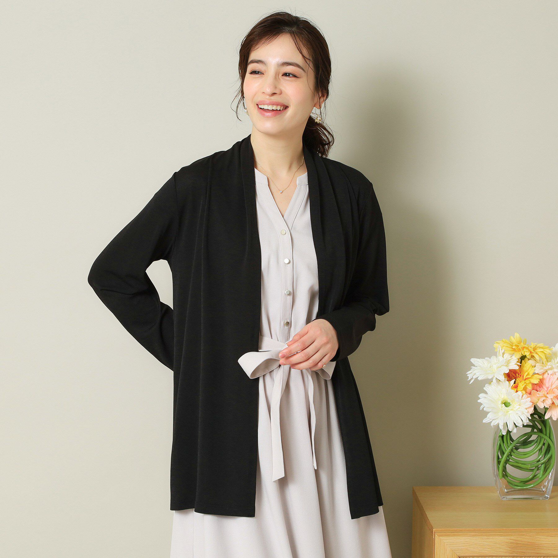 ITS&rsquo;DEMO「【UVカット／手洗い可】 着流しカーディガン」|カーディガン|