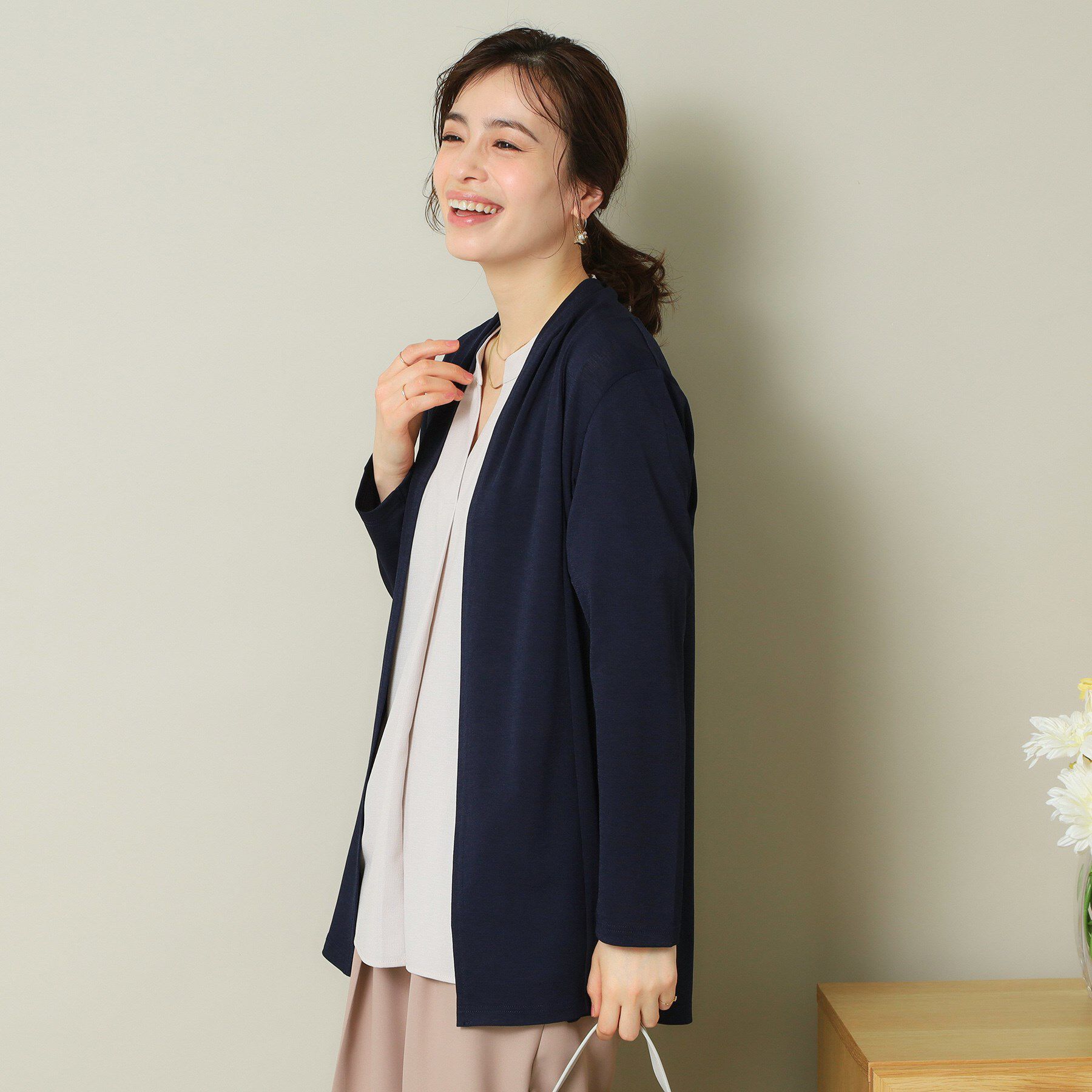 ITS&rsquo;DEMO「【UVカット／手洗い可】 着流しカーディガン」|カーディガン|