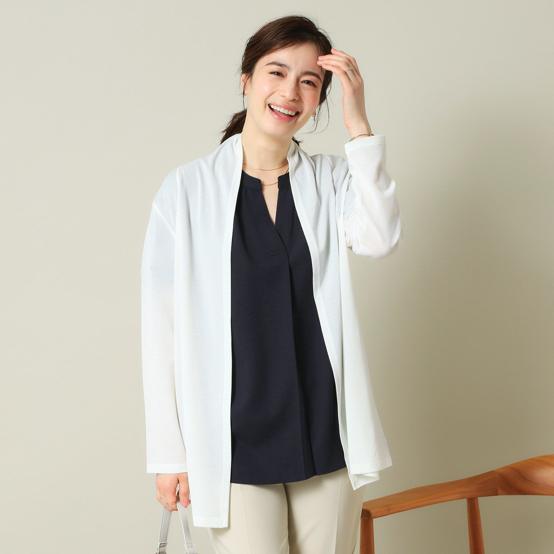 ITS&rsquo;DEMO「【UVカット／手洗い可】 着流しカーディガン」|カーディガン|