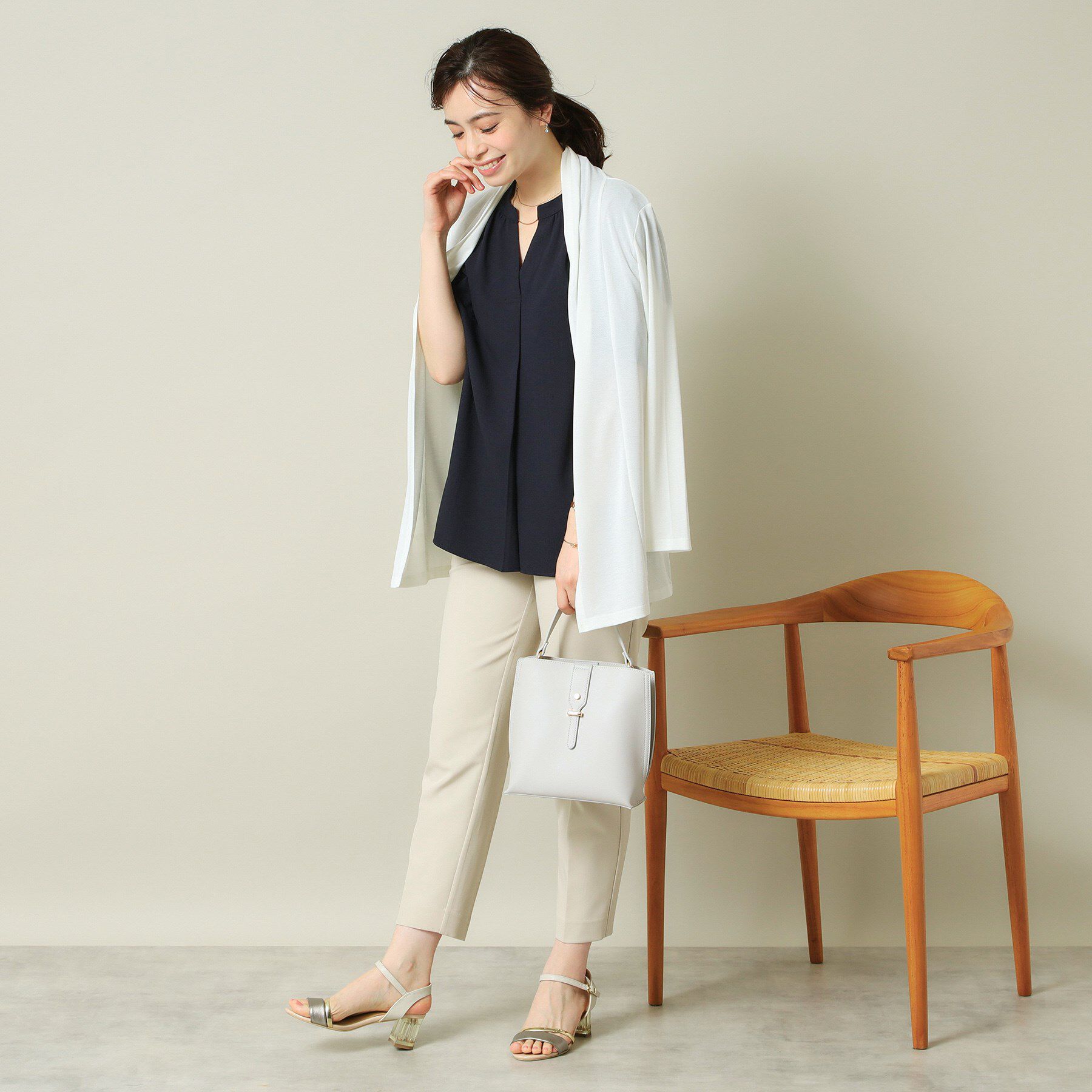 ITS&rsquo;DEMO「【UVカット／手洗い可】 着流しカーディガン」|カーディガン|