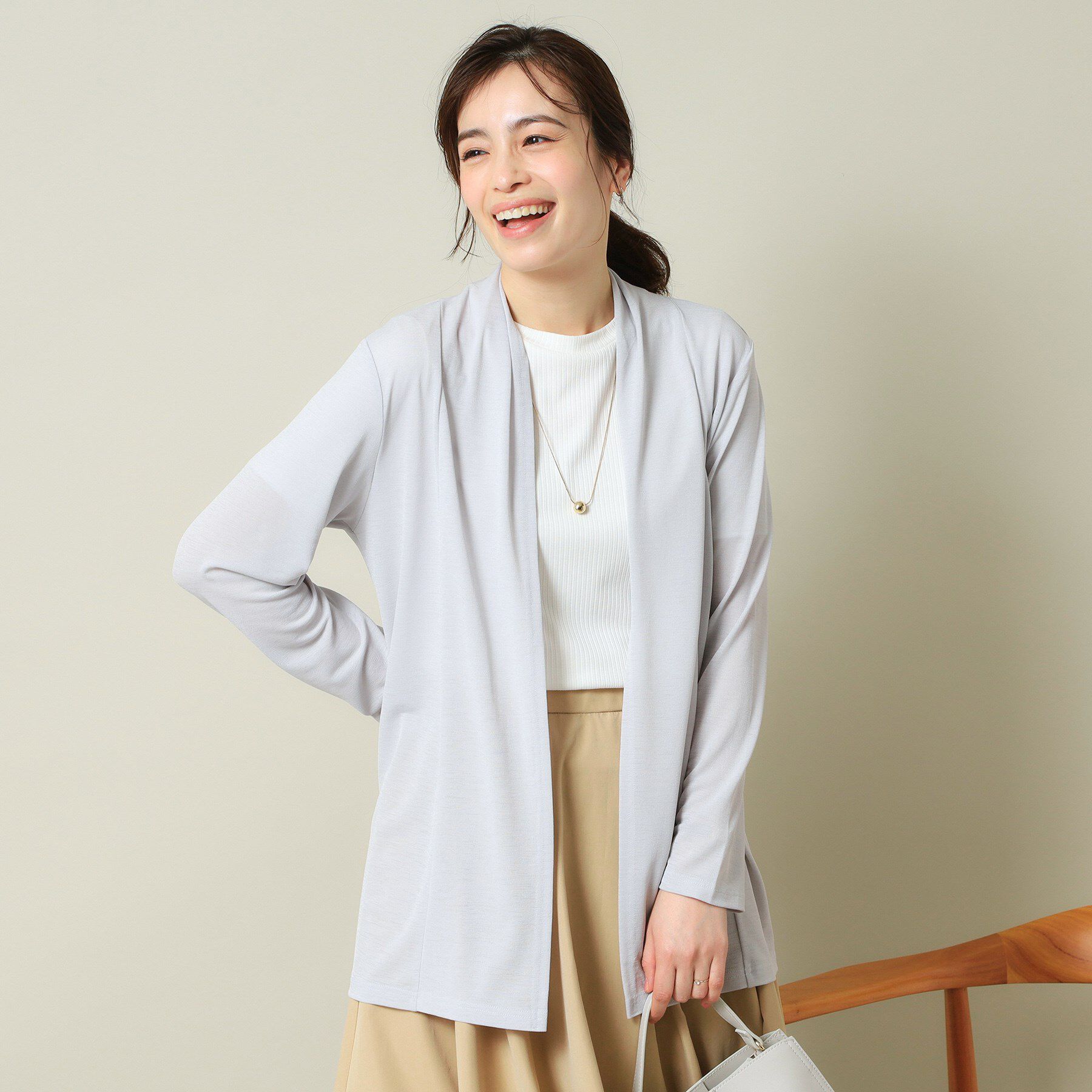 ITS&rsquo;DEMO「【UVカット／手洗い可】 着流しカーディガン」|カーディガン|