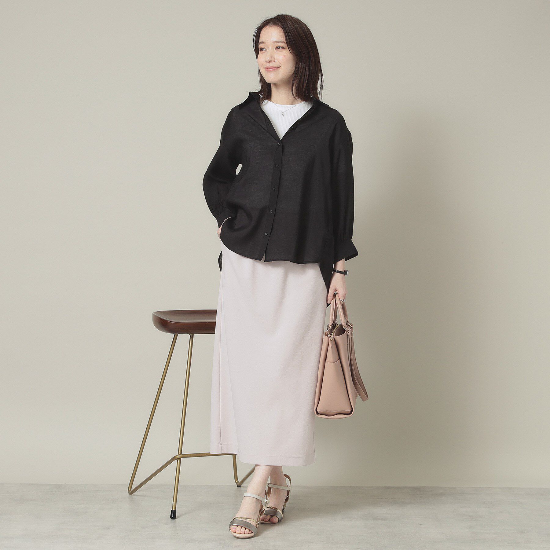 ITS&rsquo;DEMO「【手洗い可】シアーシャツ」|シャツ・ブラウス|