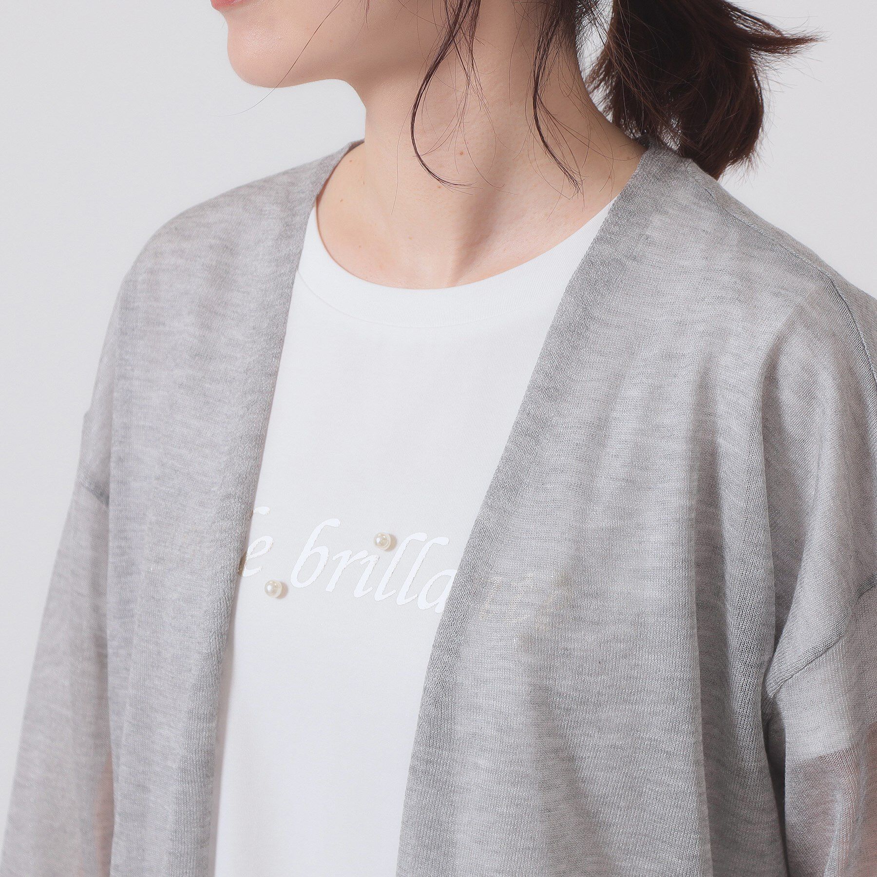 ITS&rsquo;DEMO「【定番人気／手洗い可】ラメ着流しカーデ」|カーディガン|